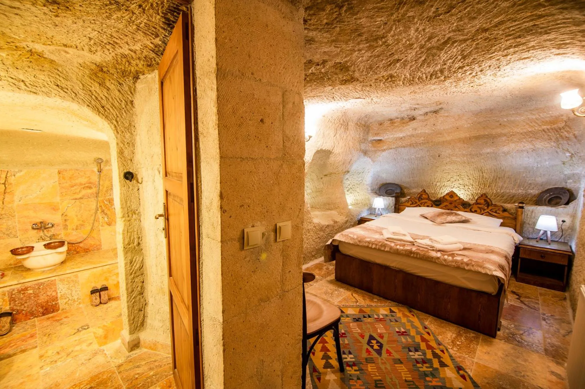 Bed in kayadibi cave hotel