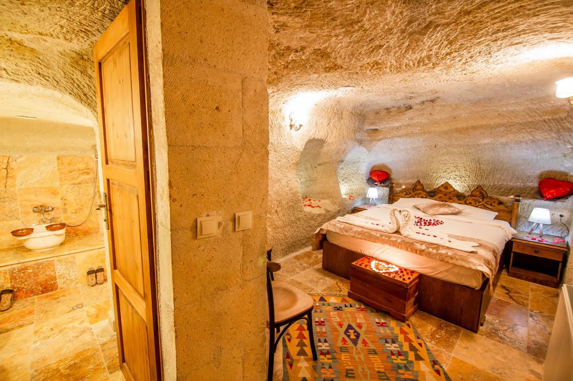 Bed in kayadibi cave hotel