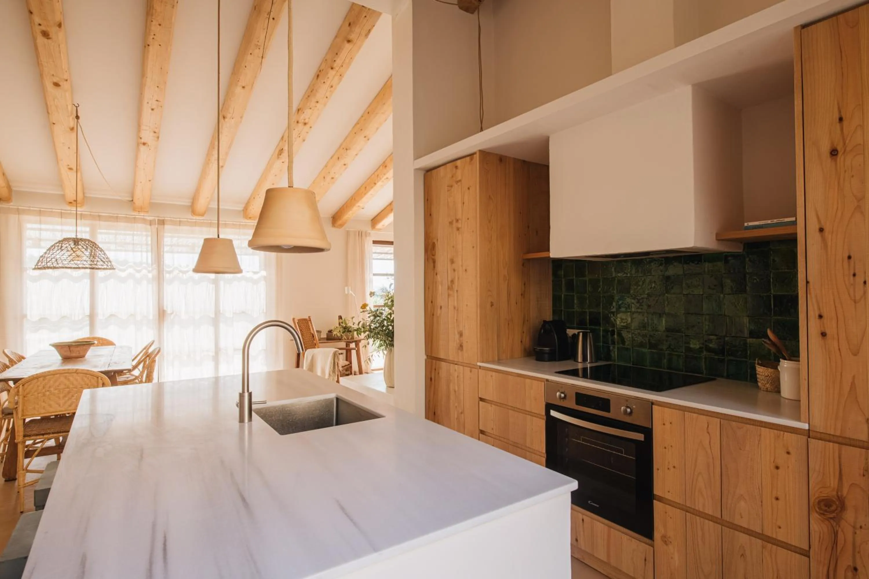 Kitchen or kitchenette, Bed in Can Bassa