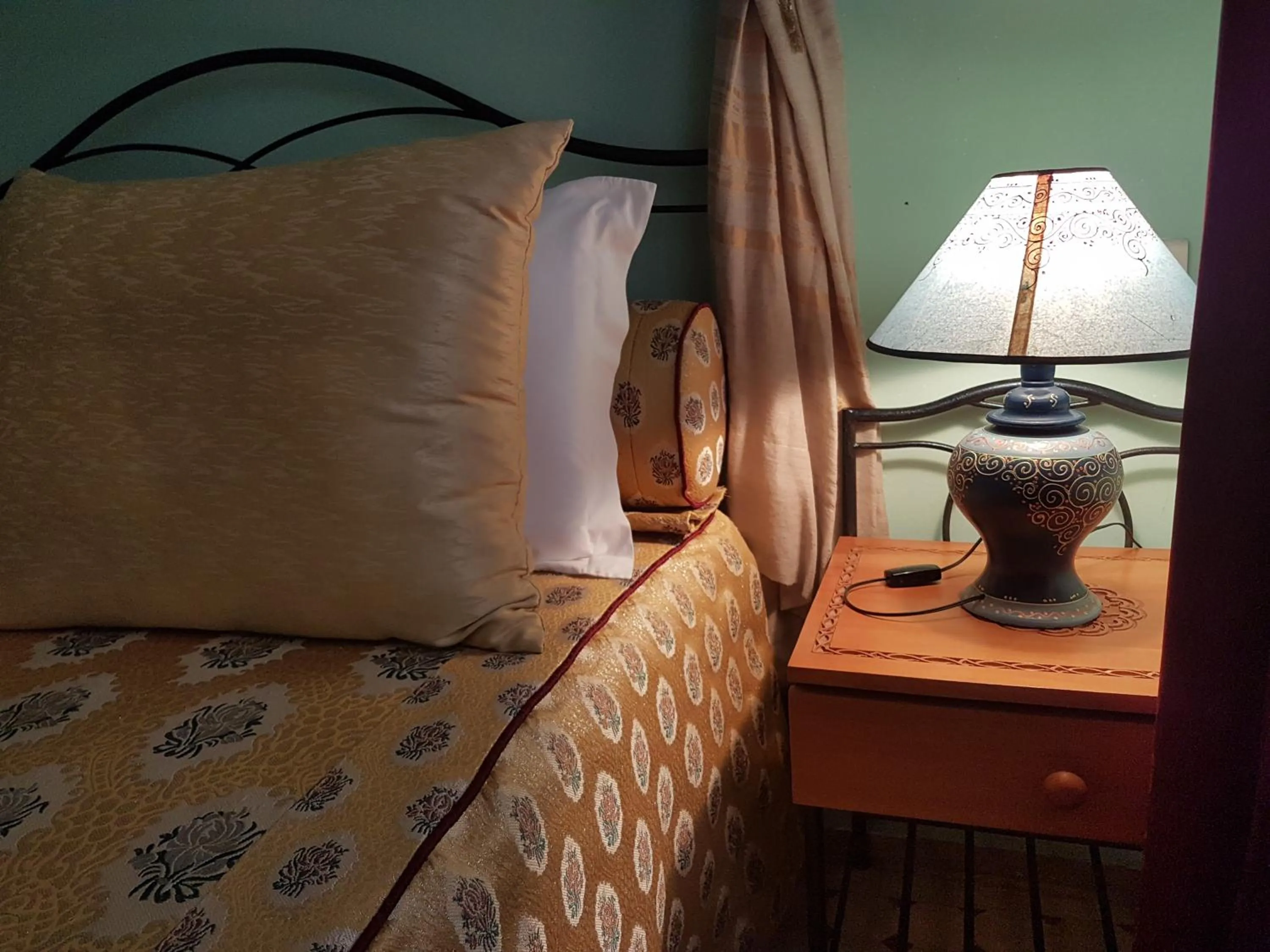 Decorative detail, Bed in Riad Dar Karima