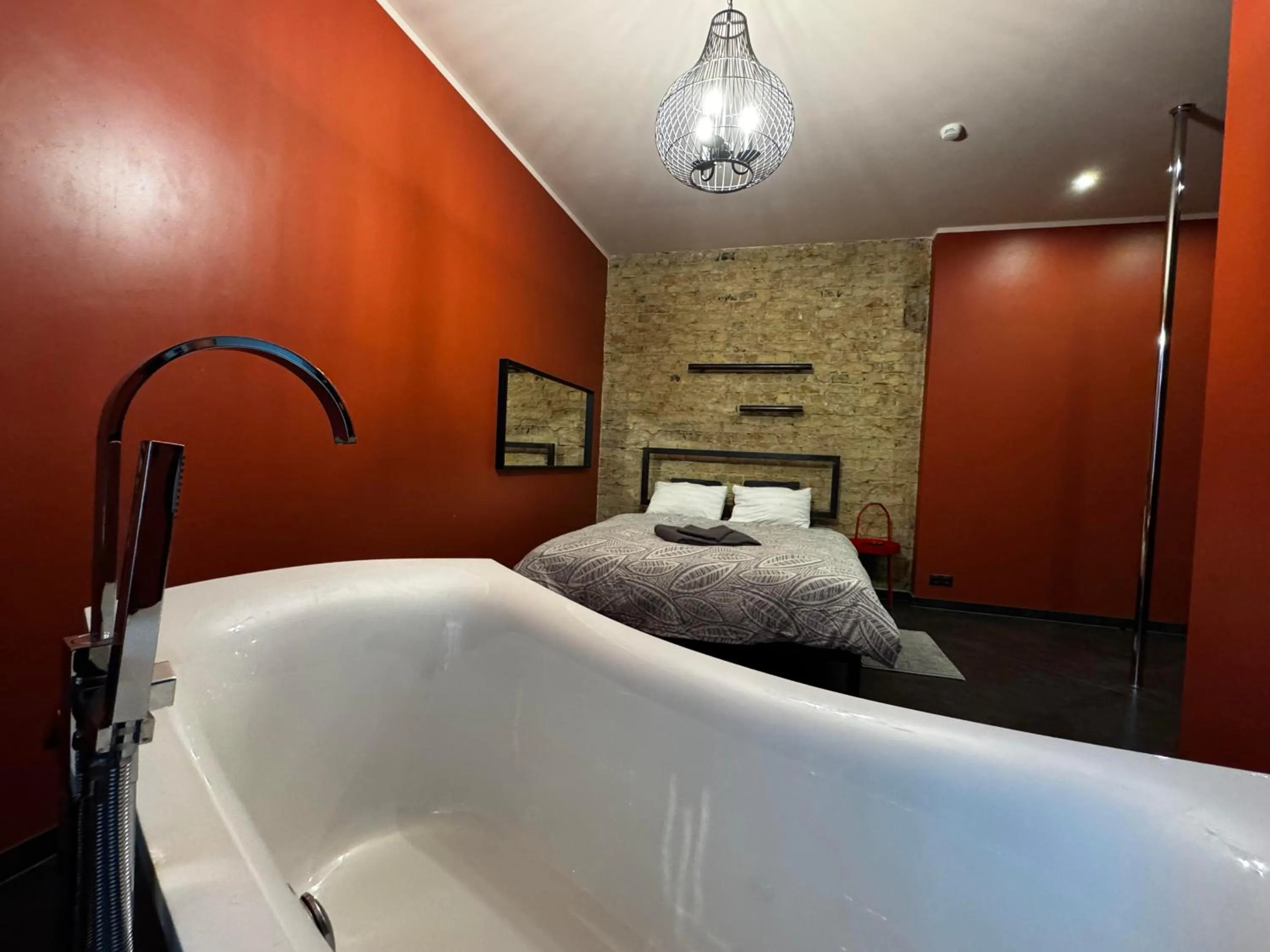 Bedroom, Bed in ApartHotel Riga