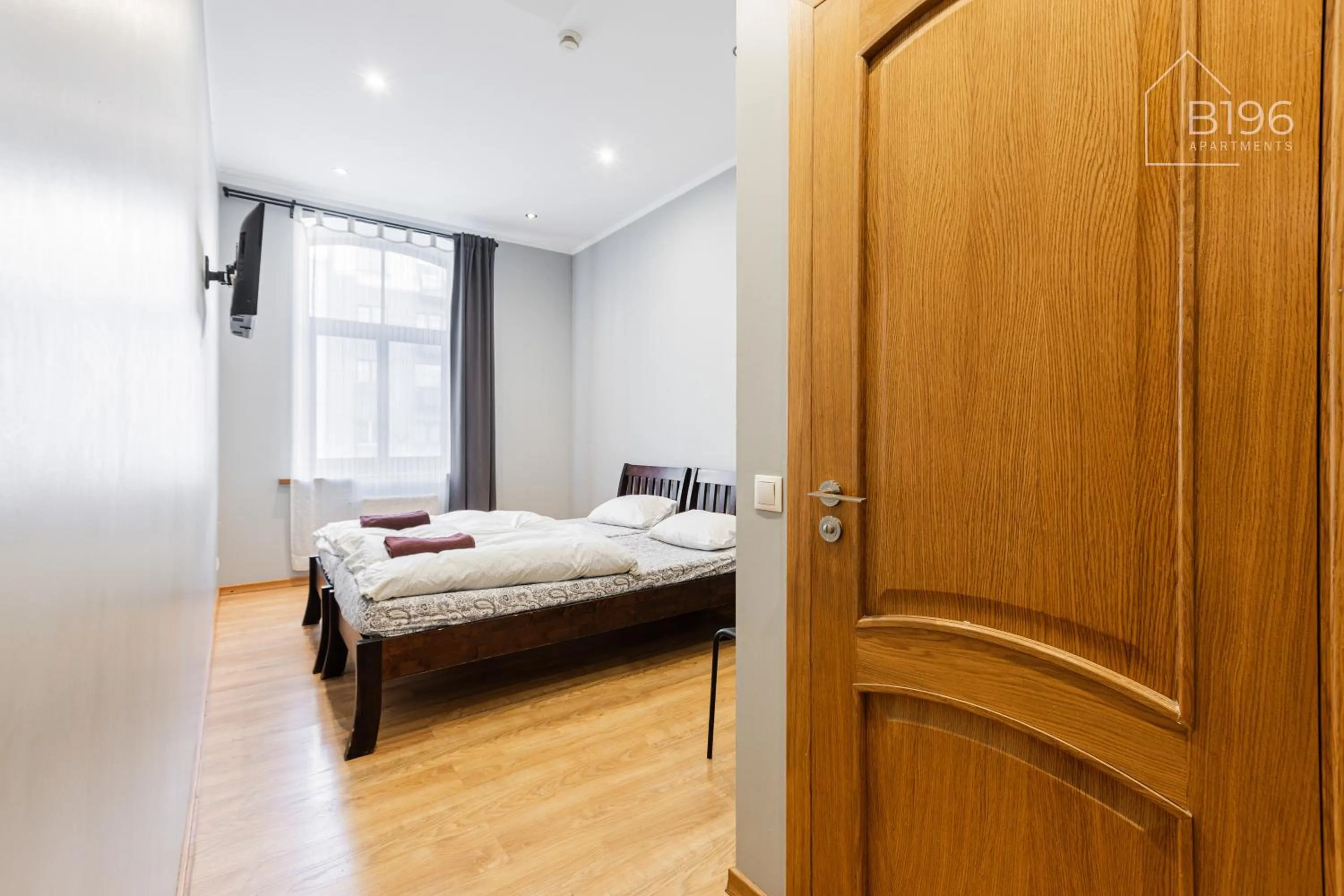 Photo of the whole room, Bed in ApartHotel Riga