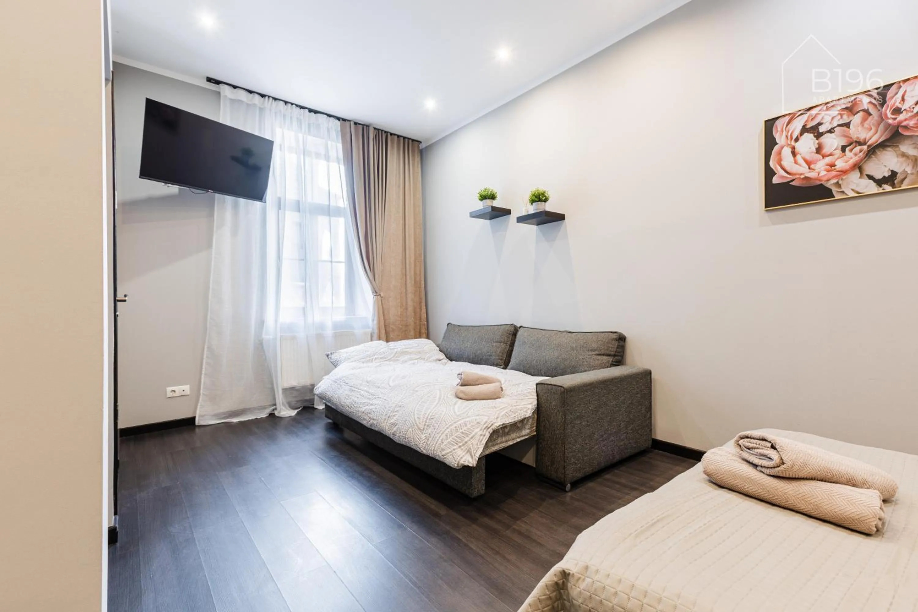 Bed in ApartHotel Riga