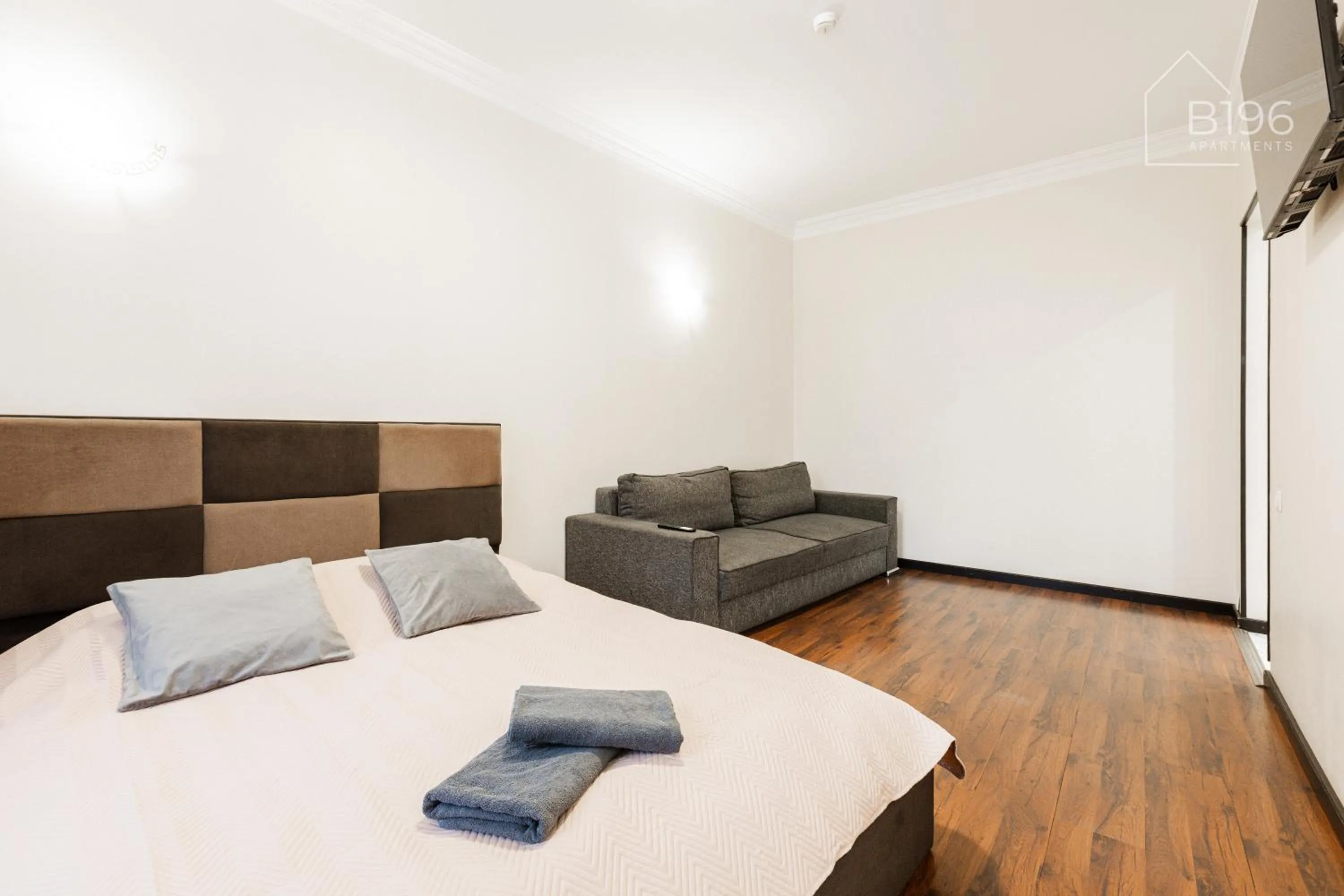 Bed in ApartHotel Riga