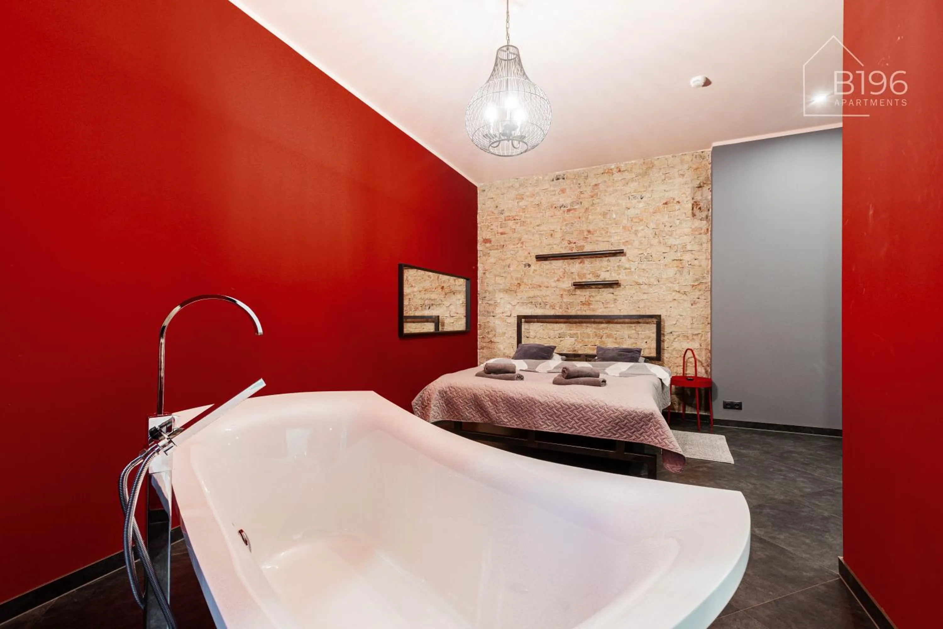 Bed in ApartHotel Riga