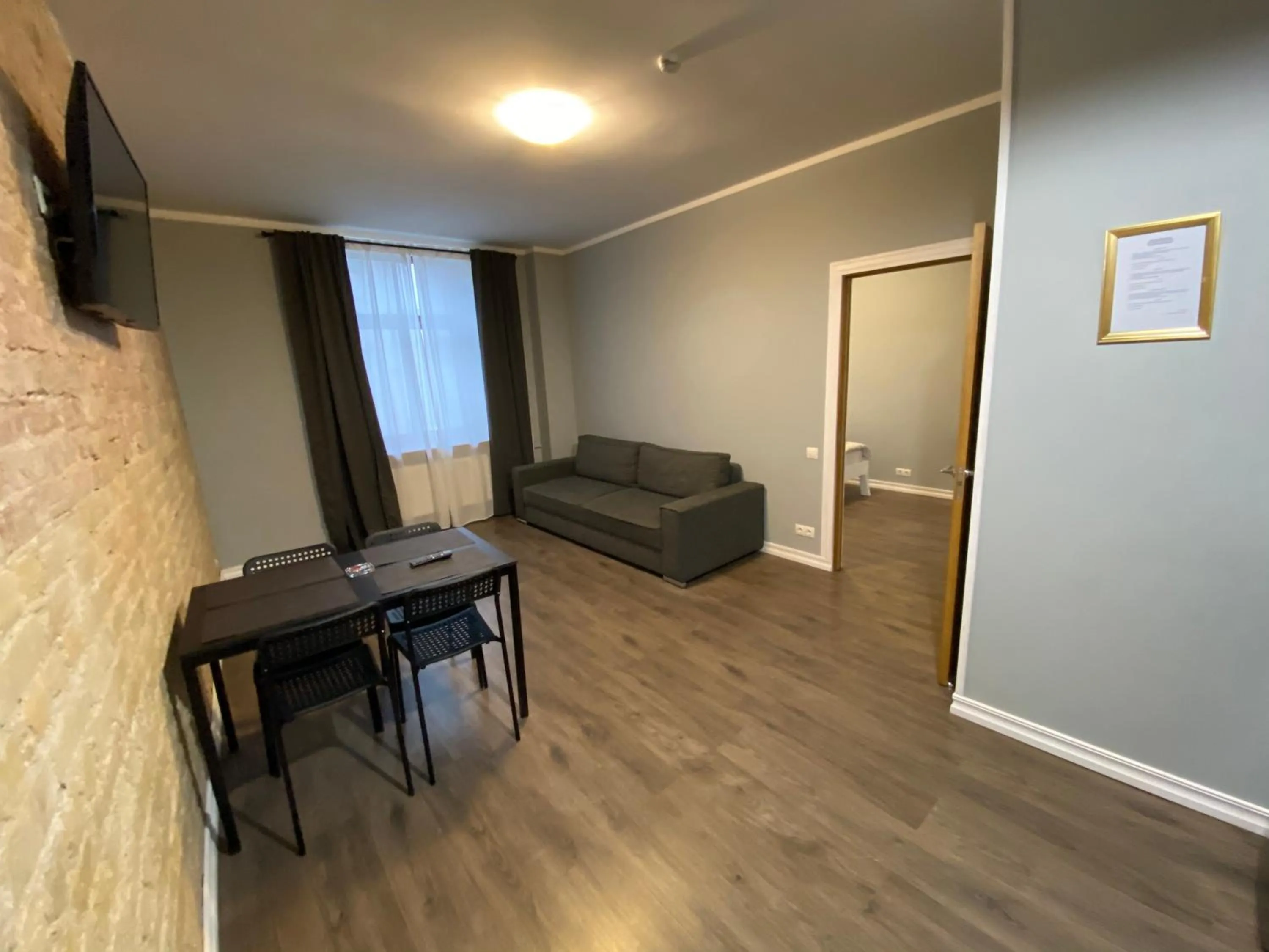 Kitchen or kitchenette in ApartHotel Riga