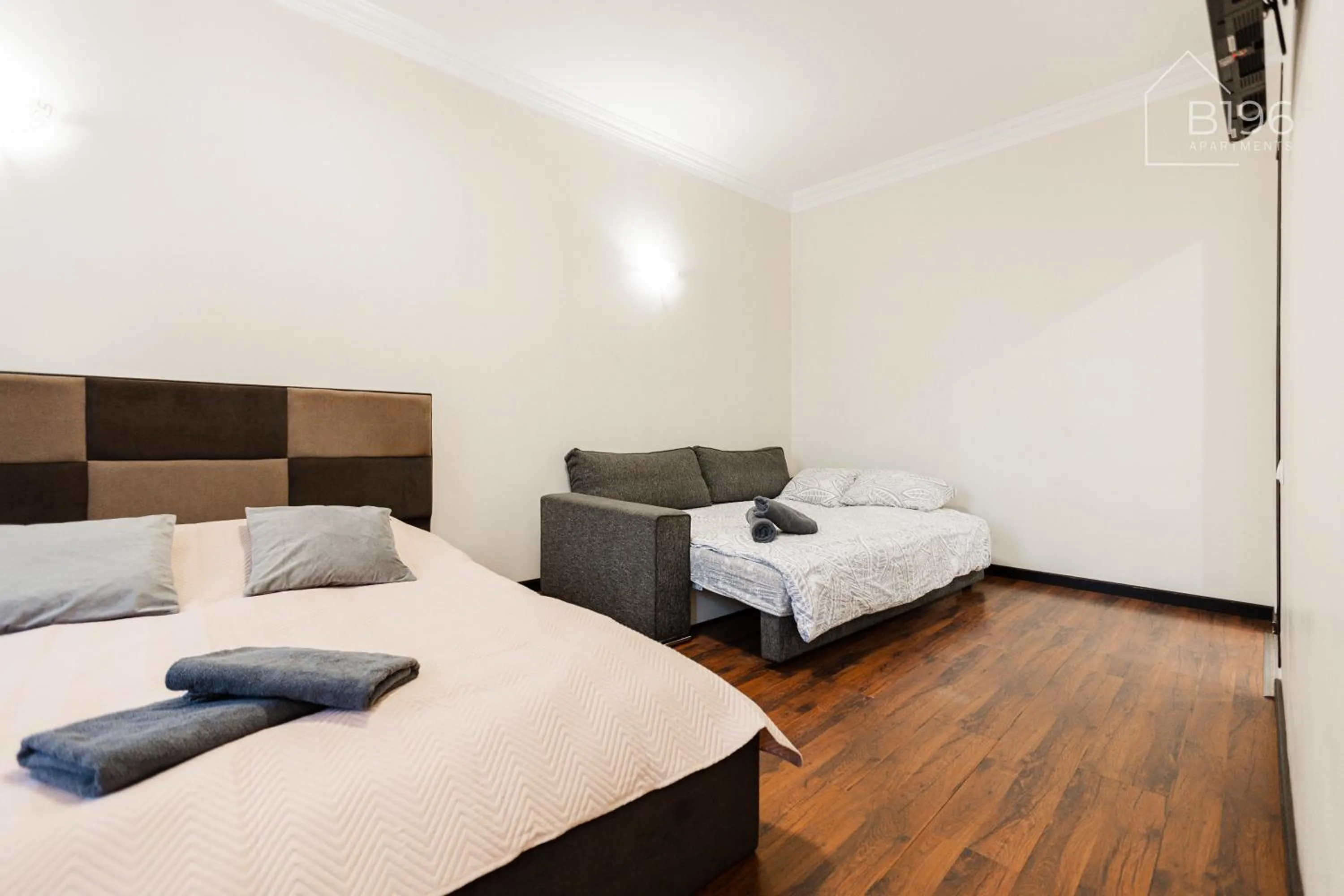 Bed in ApartHotel Riga