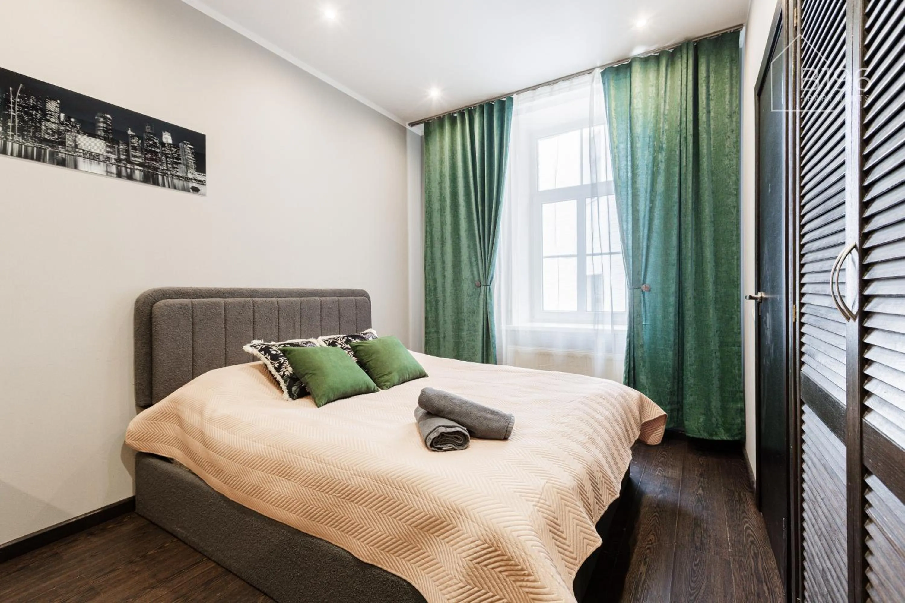 Bed in ApartHotel Riga