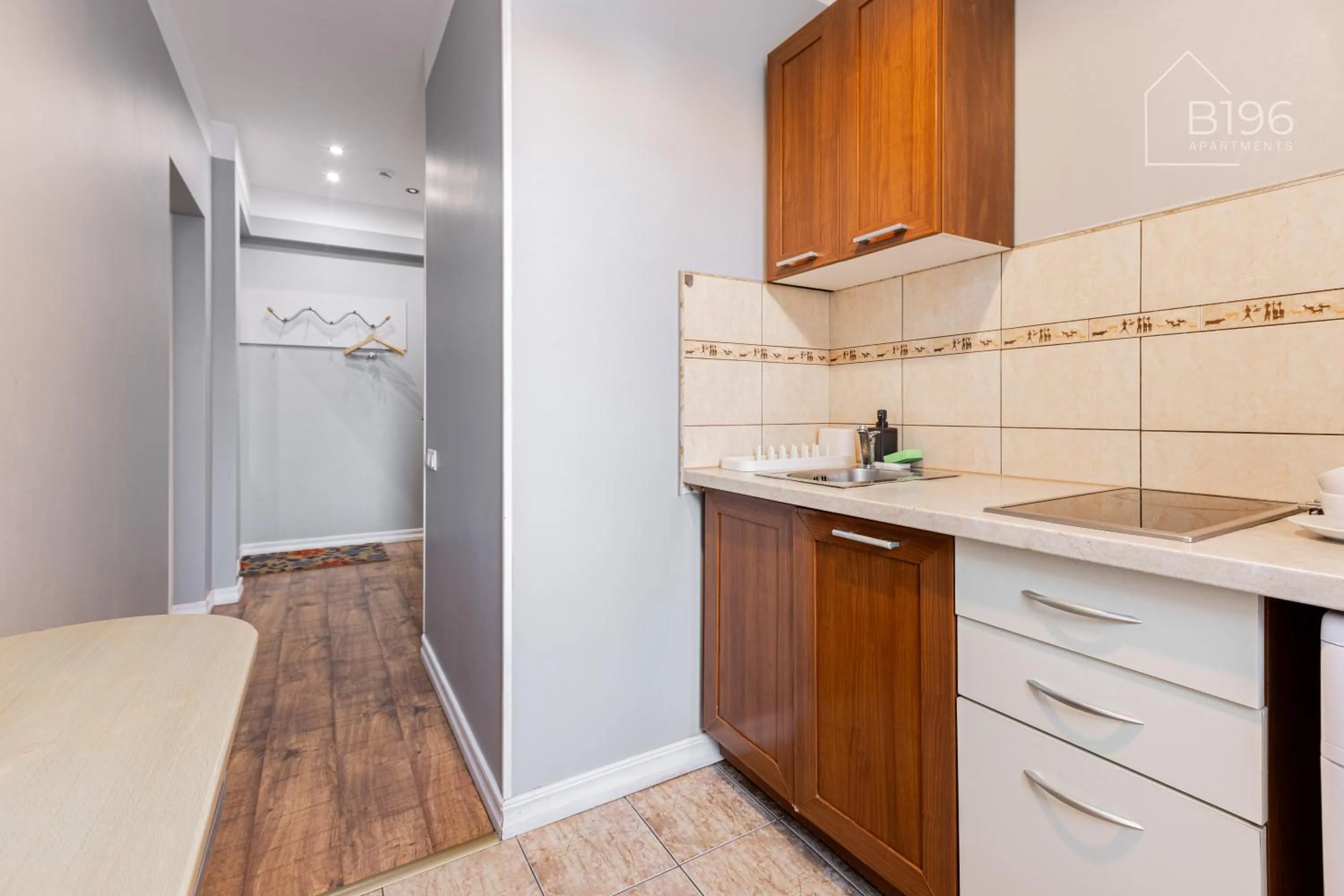 kitchen in ApartHotel Riga