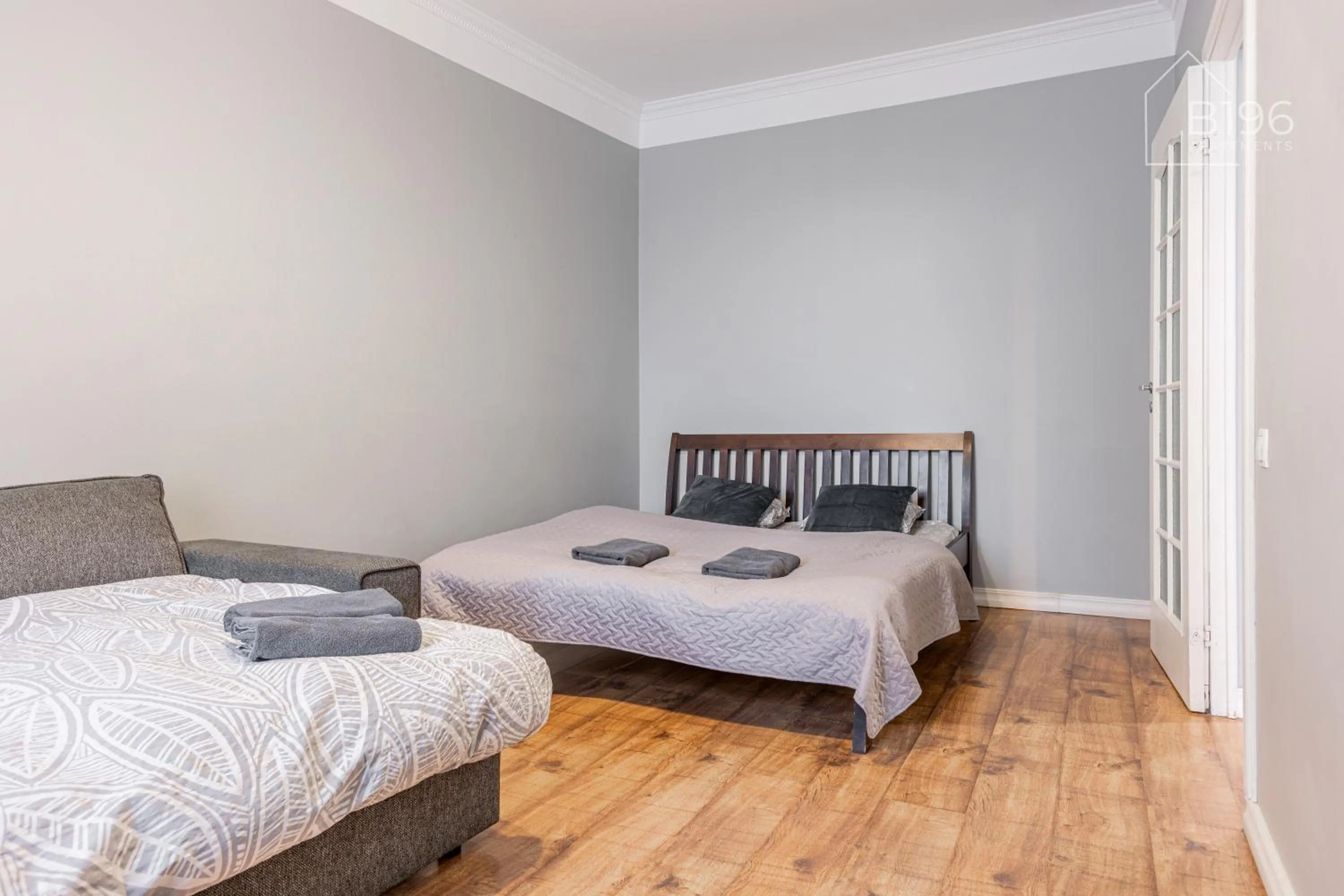 Photo of the whole room, Bed in ApartHotel Riga