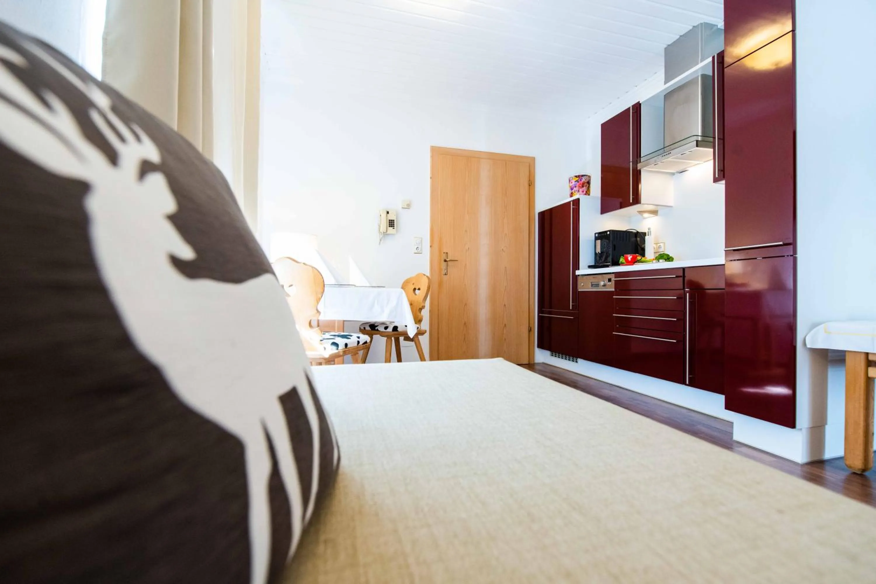 stove, Bed in Berghotel Hois