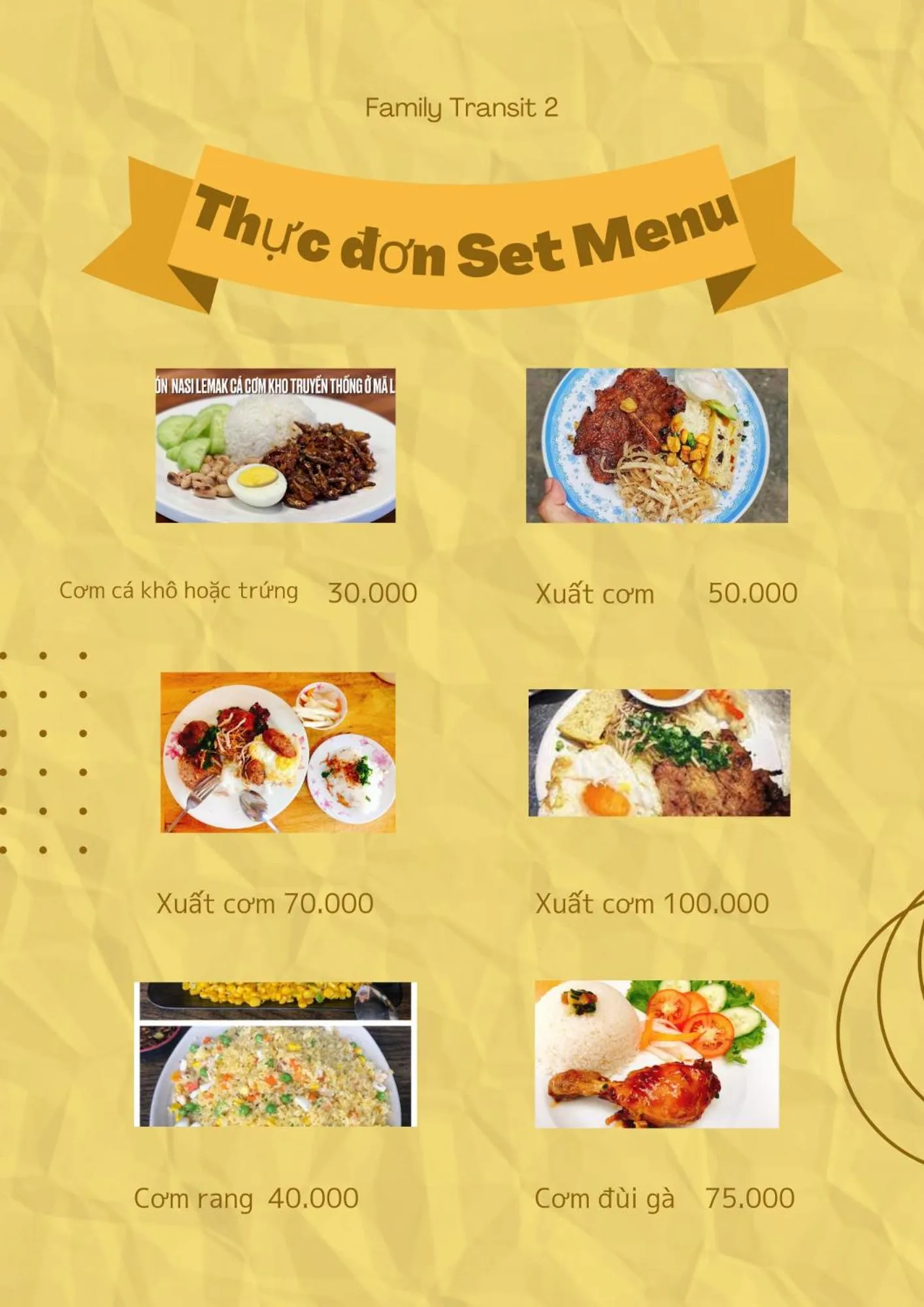 Restaurant/places to eat in Family Transit 2 Hotel