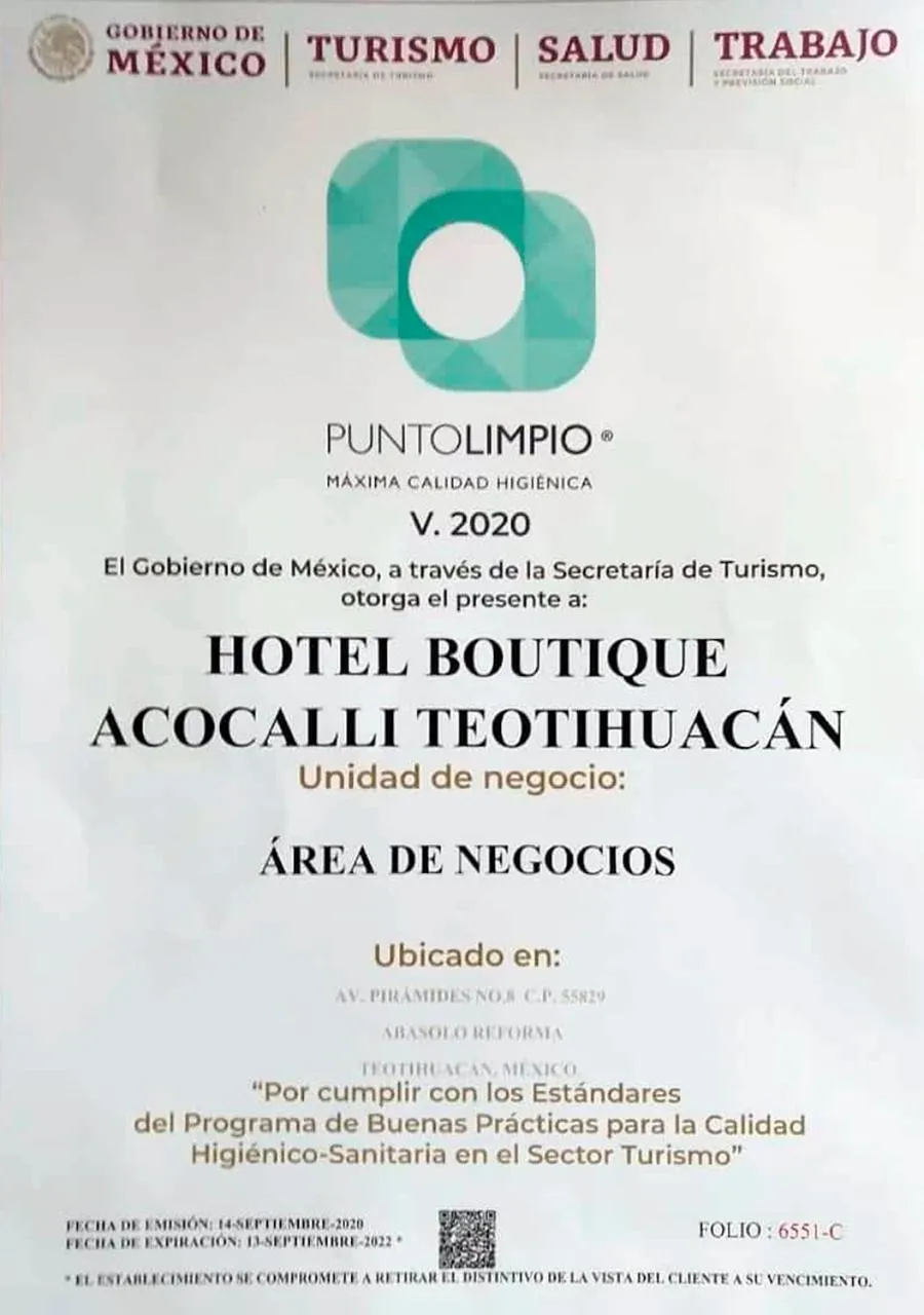 Certificate/Award in Hotel Boutique Acocalli