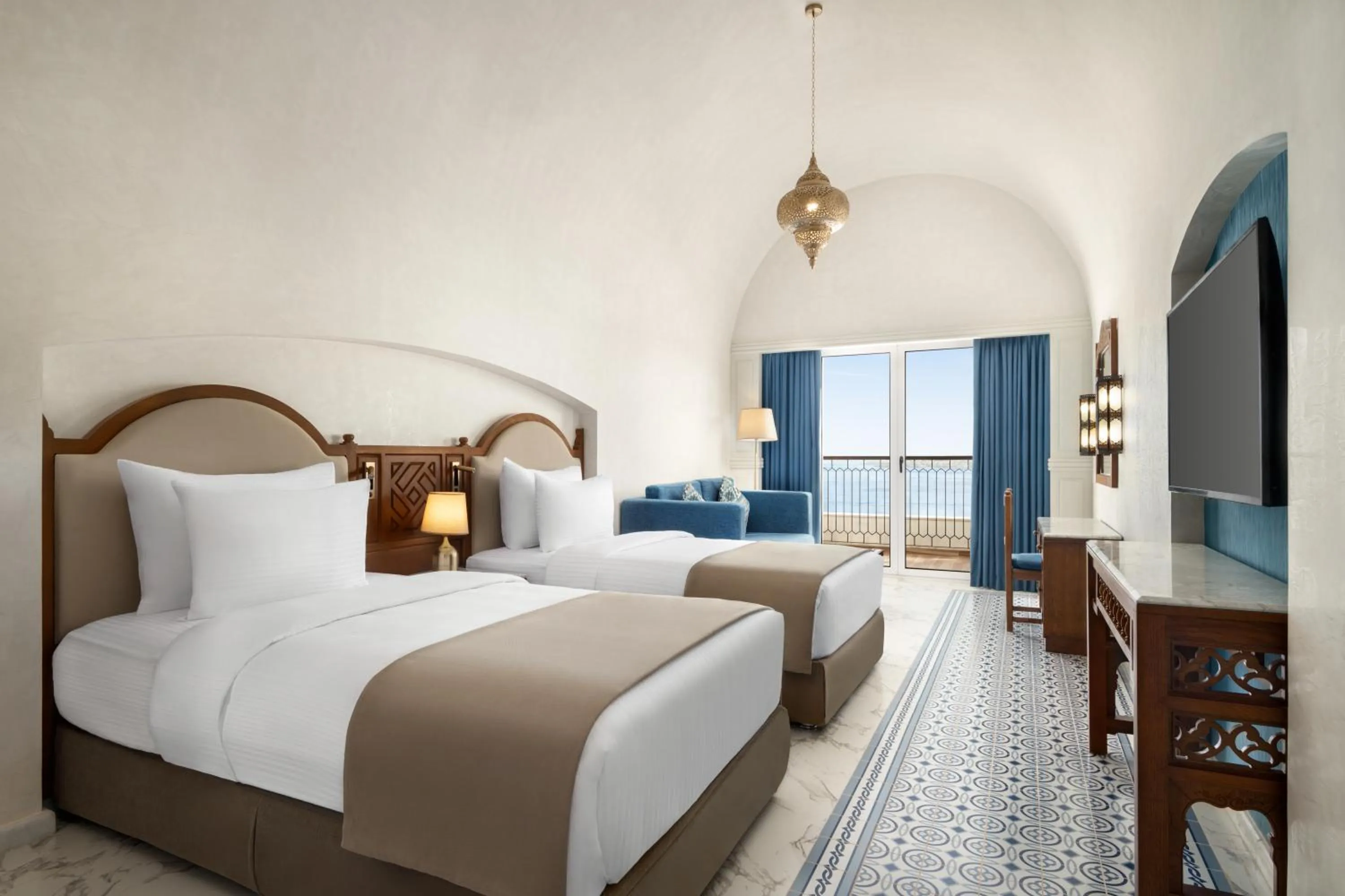 View (from property/room), Bed in Movenpick Resort Sharm El Sheikh