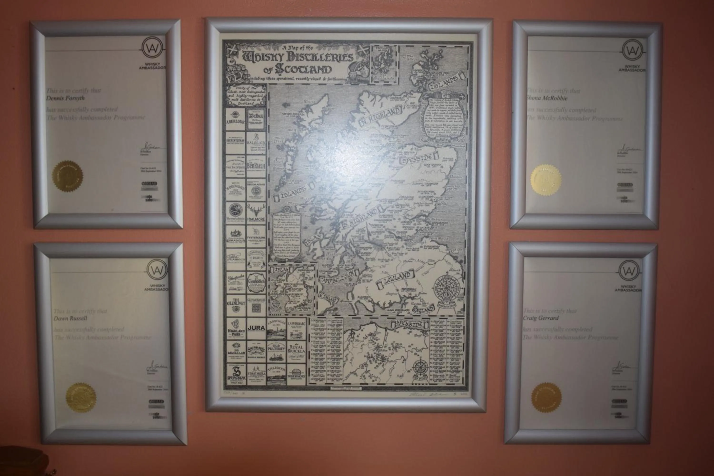 Certificate/Award in Cheers Cafe Bar & Tavern