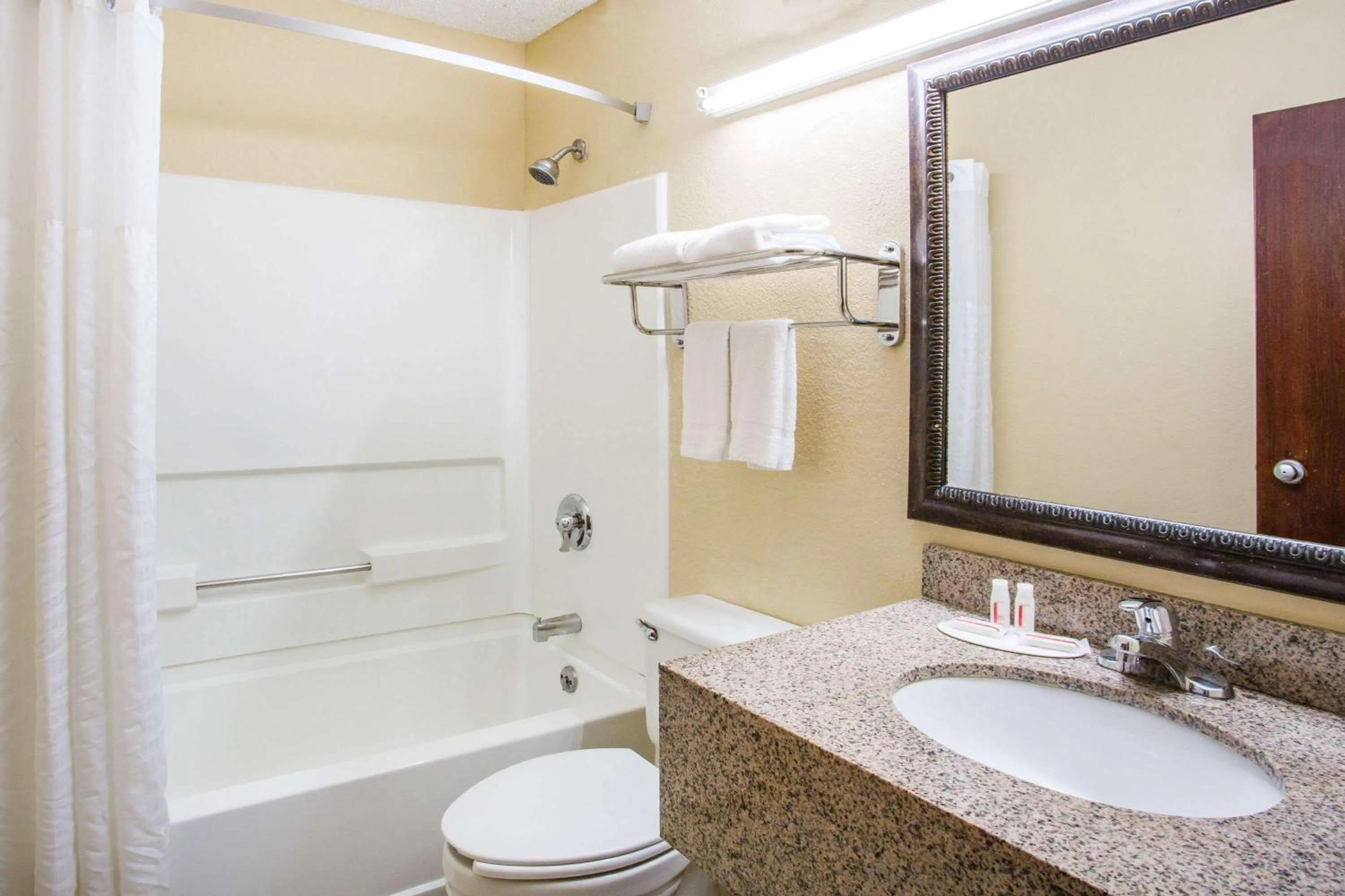 Bathroom in Super 8 by Wyndham Harrisonburg