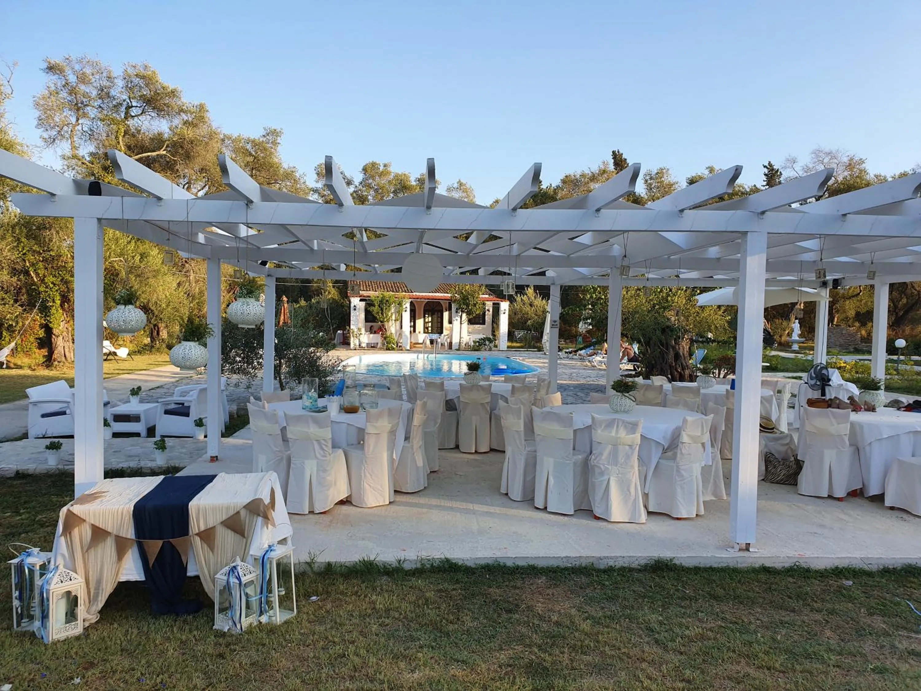Patio in Alykes Family Resort