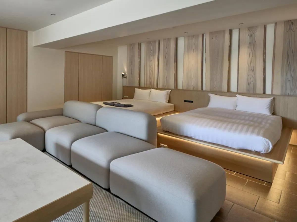 Bed in ANDO HOTEL NARA Wakakusayama -DLIGHT LIFE & HOTELS-
