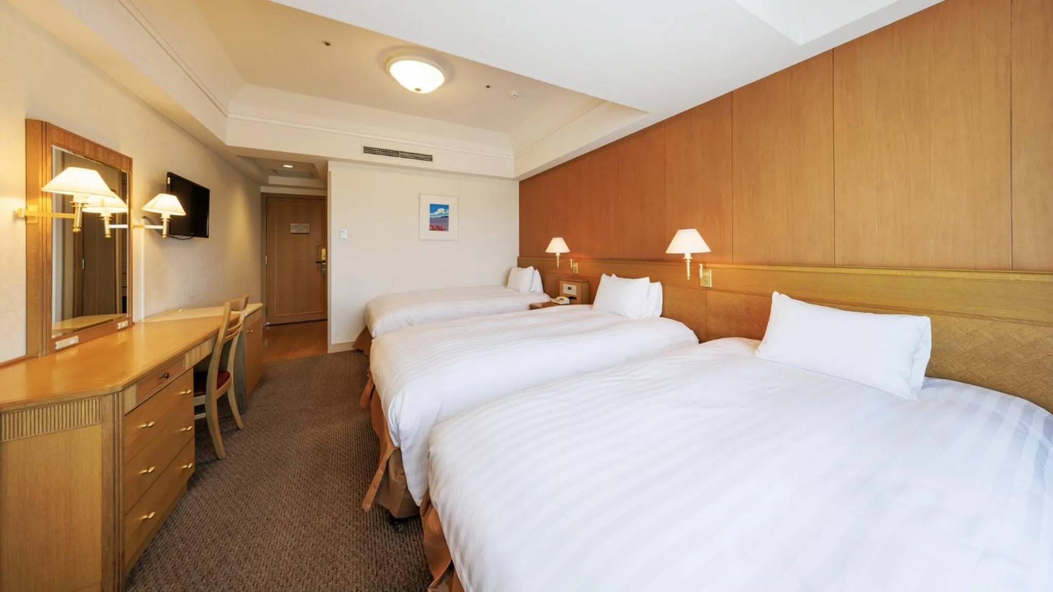 Bed in Hotel Nikko Northland Obihiro