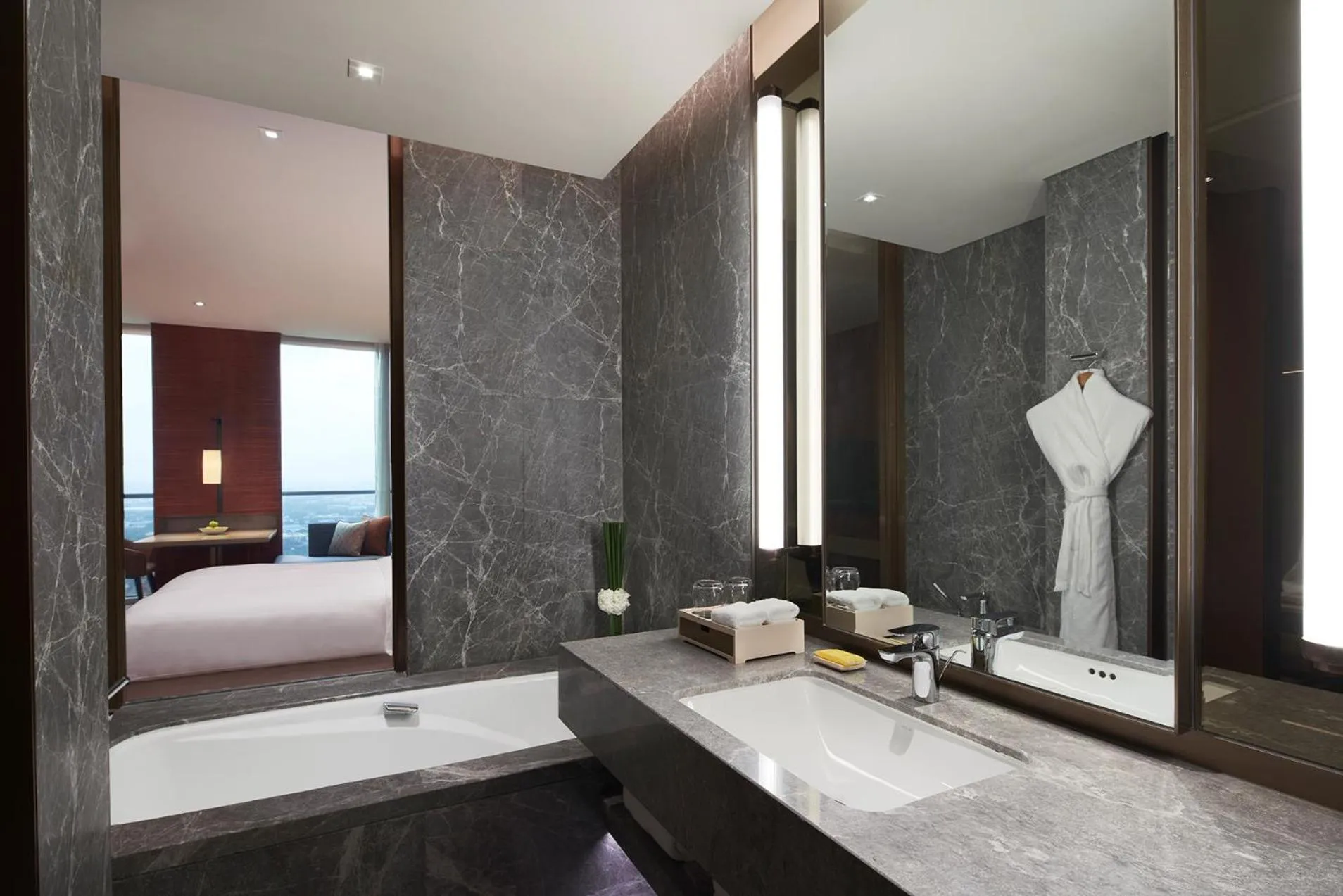 Bed in Hyatt Regency Shanghai Jiading