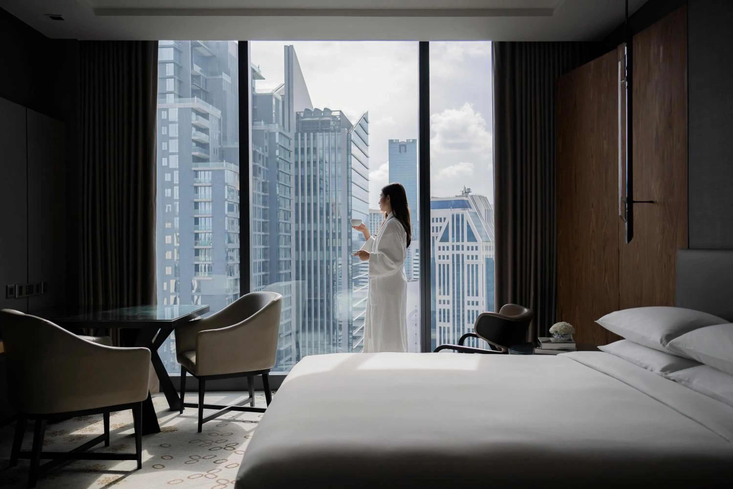 View (from property/room), Bed in Hyatt Regency Bangkok Sukhumvit