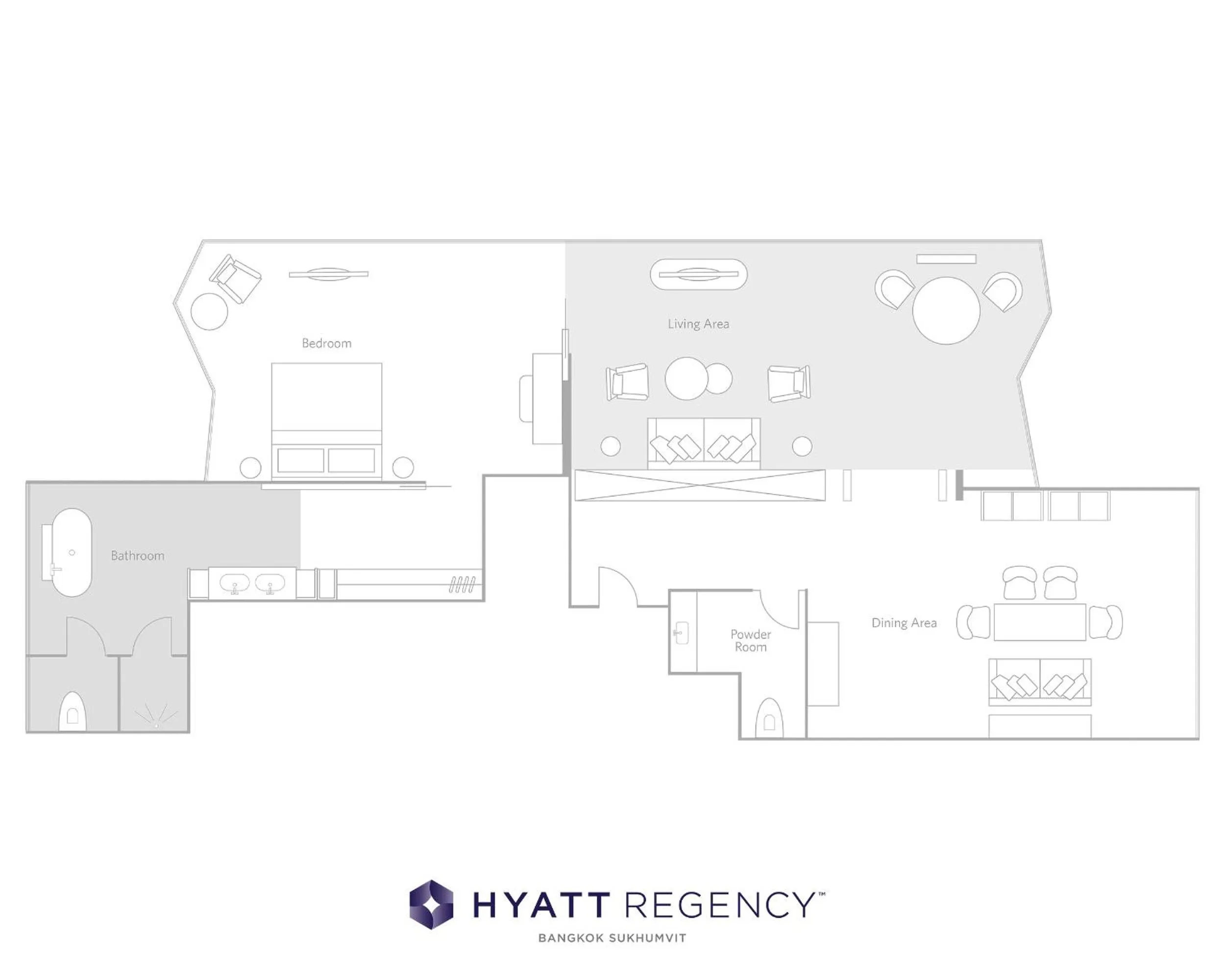Floor plan in Hyatt Regency Bangkok Sukhumvit