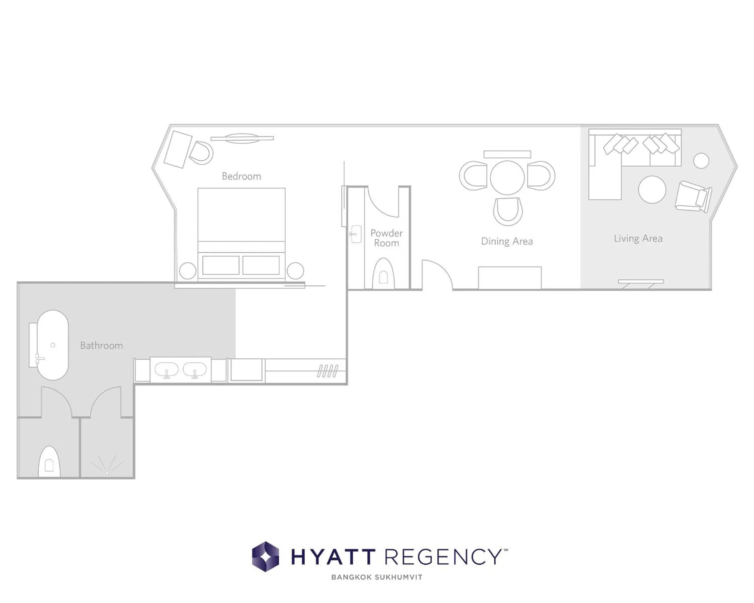Floor plan in Hyatt Regency Bangkok Sukhumvit