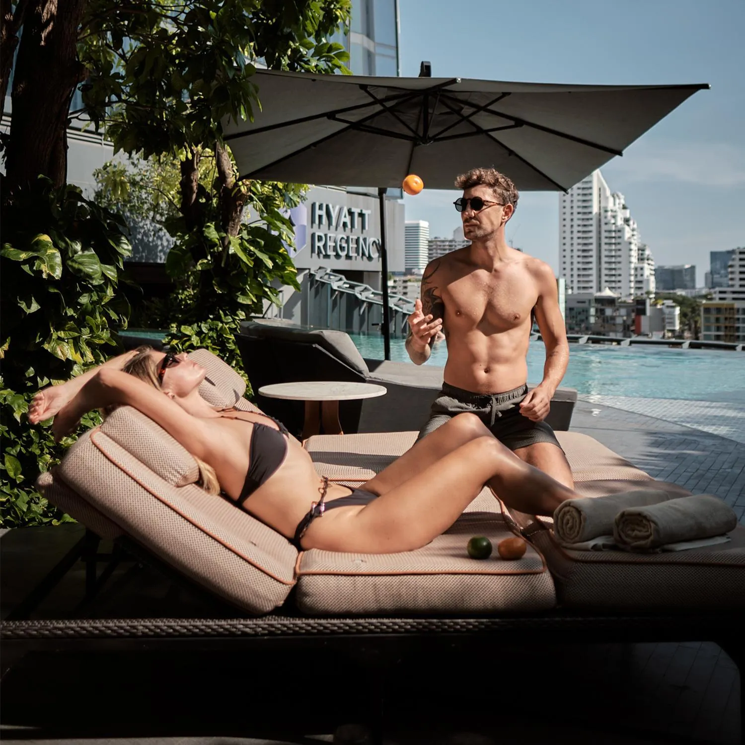 Swimming pool in Hyatt Regency Bangkok Sukhumvit