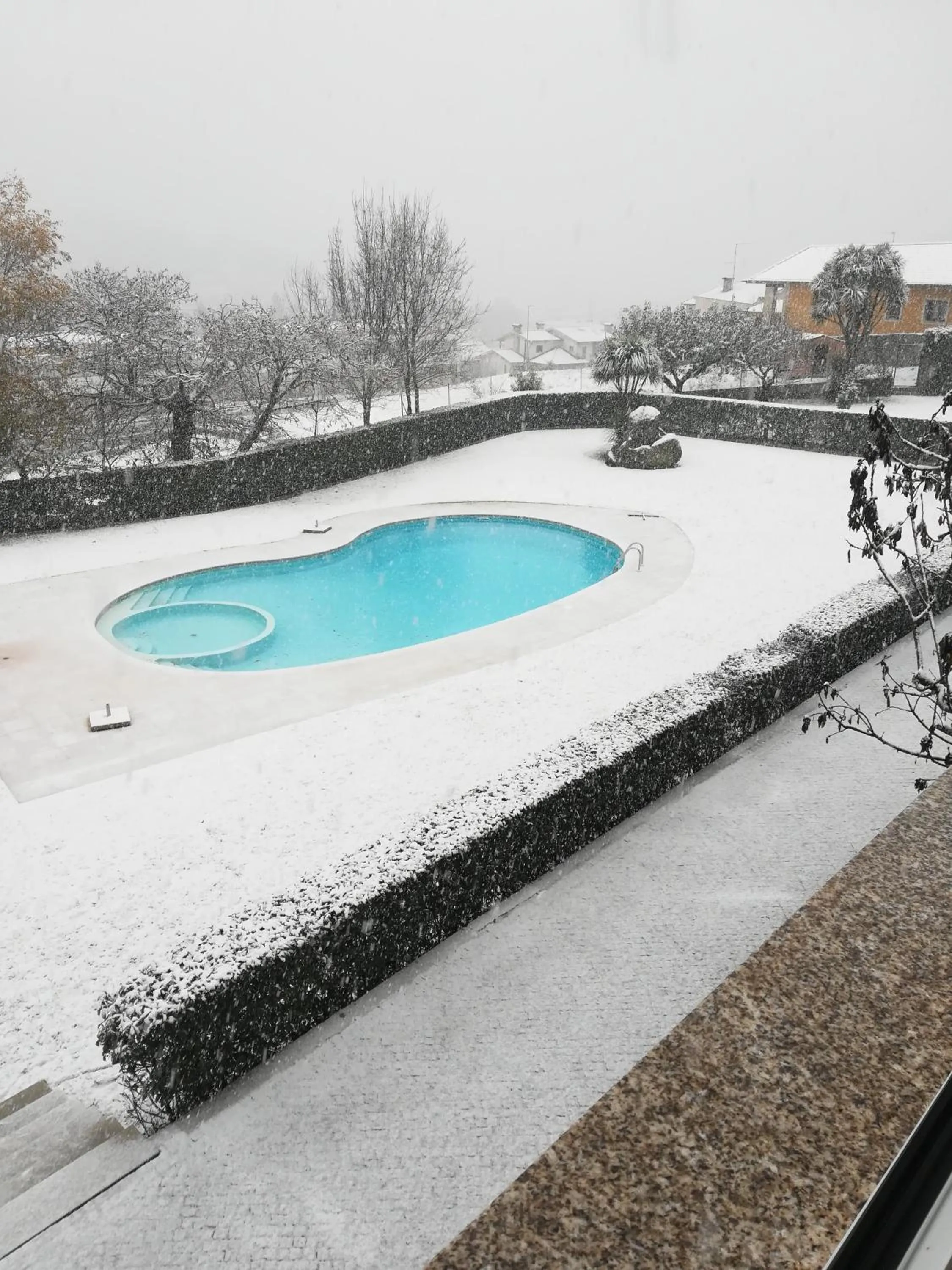 Pool view in Hotel Aguiar da Pena