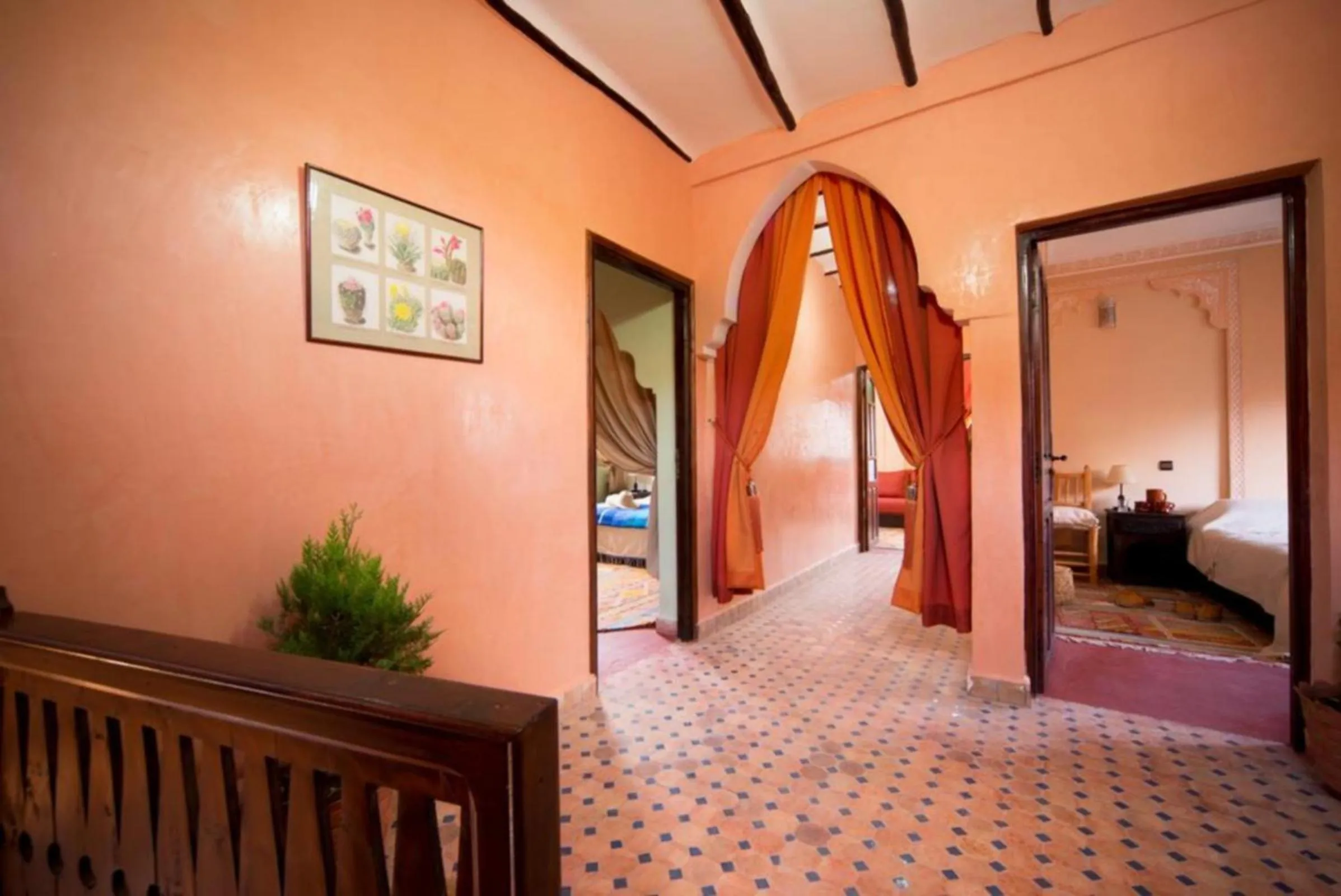 Decorative detail, Bed in Riad Atlas Toubkal