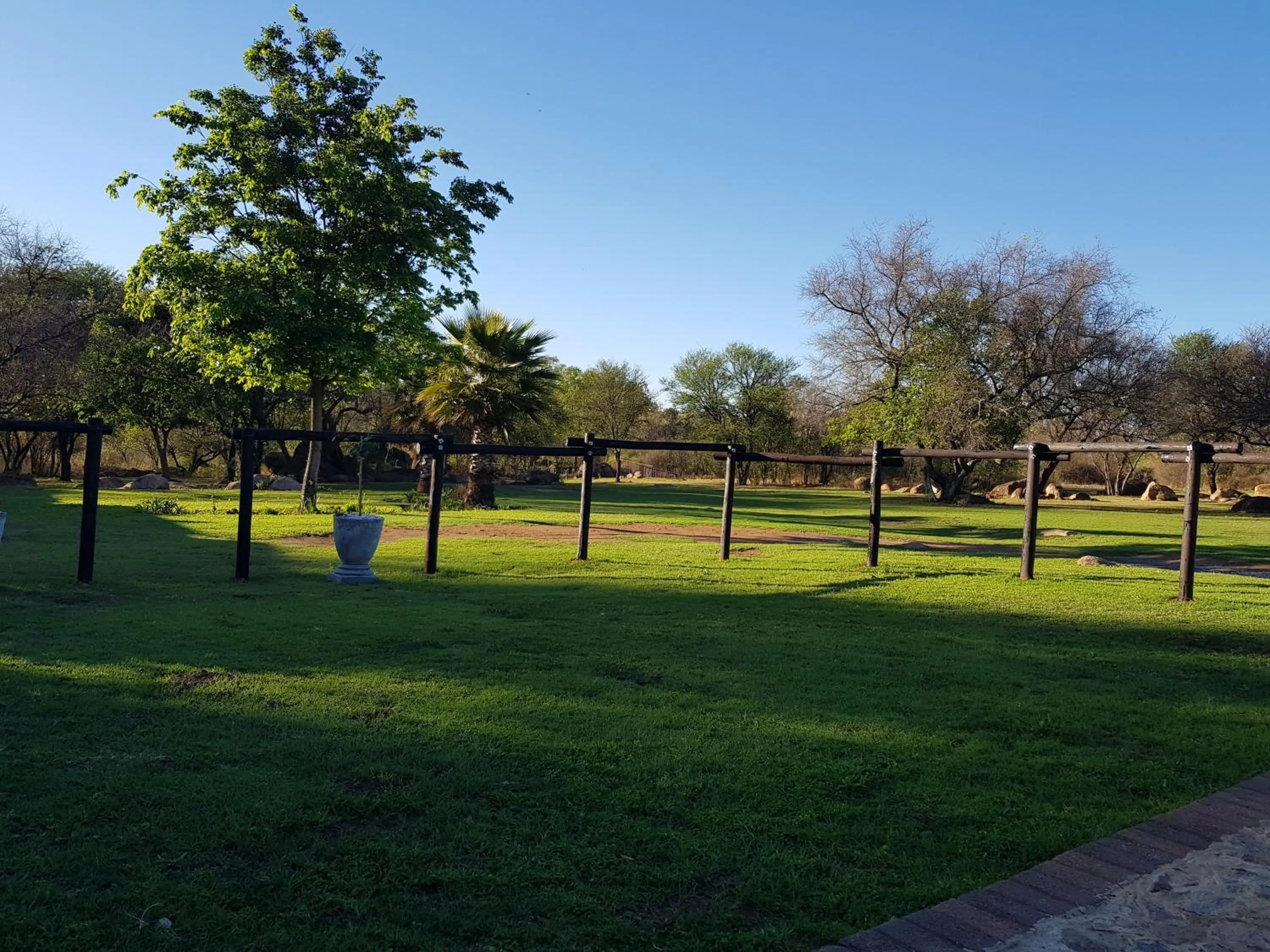 Garden view in River Rock Lodge