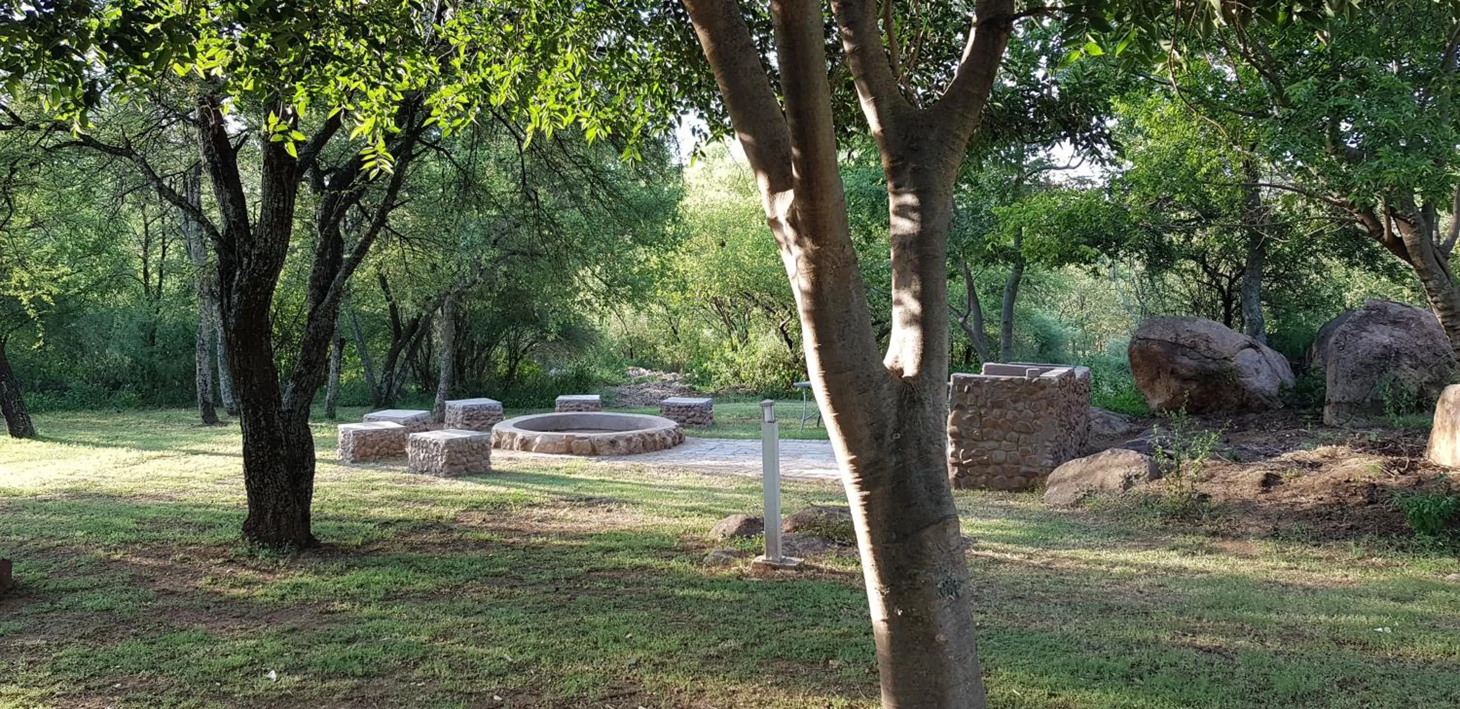 Garden view in River Rock Lodge
