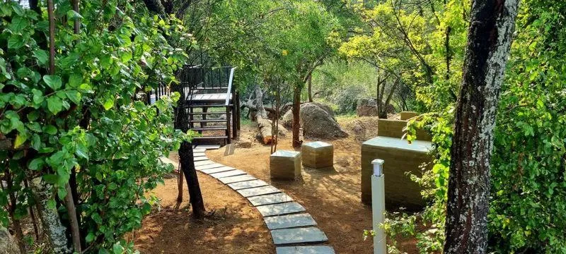 Garden in River Rock Lodge