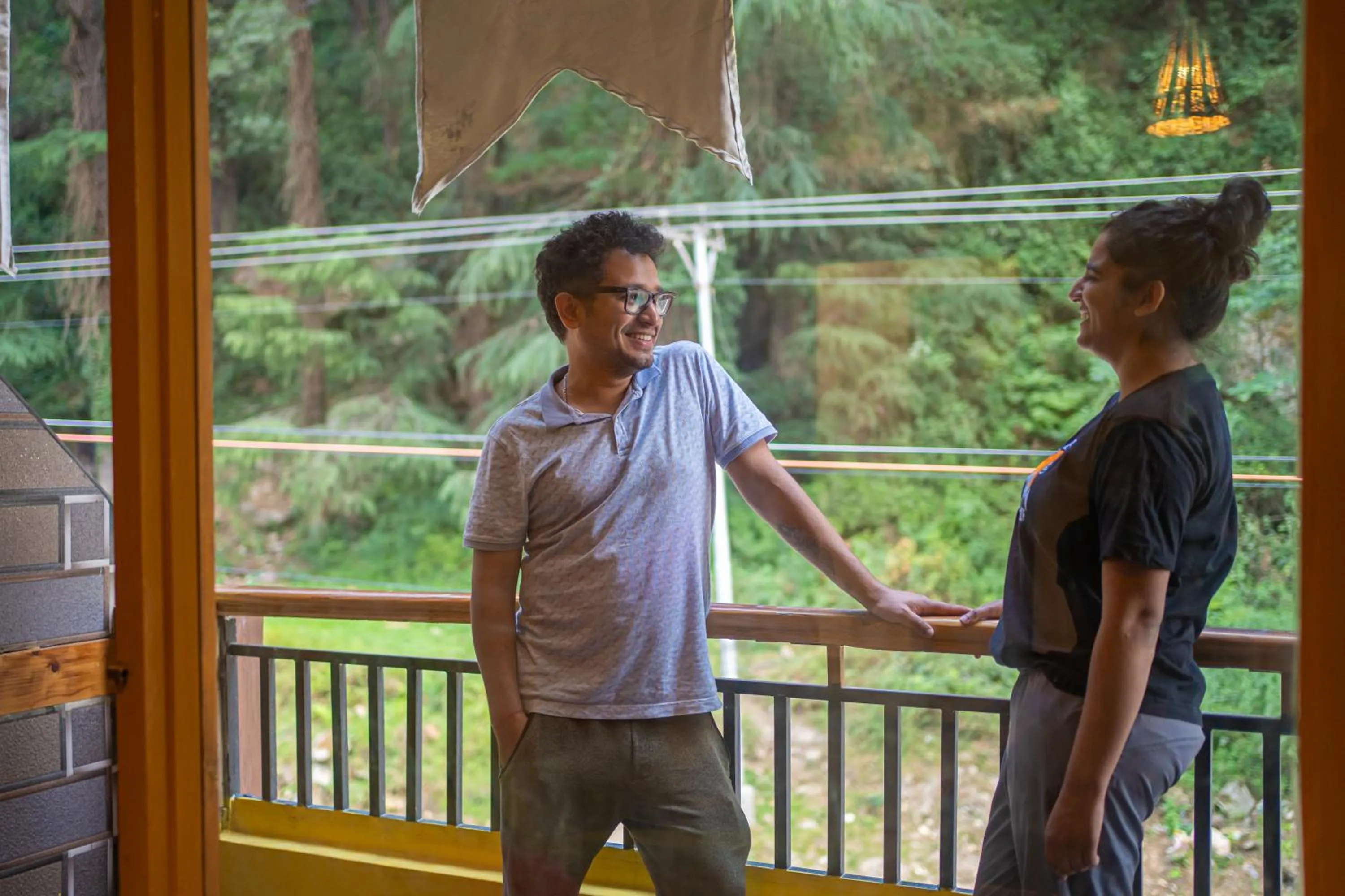 People in Whoopers Hostel Kasol