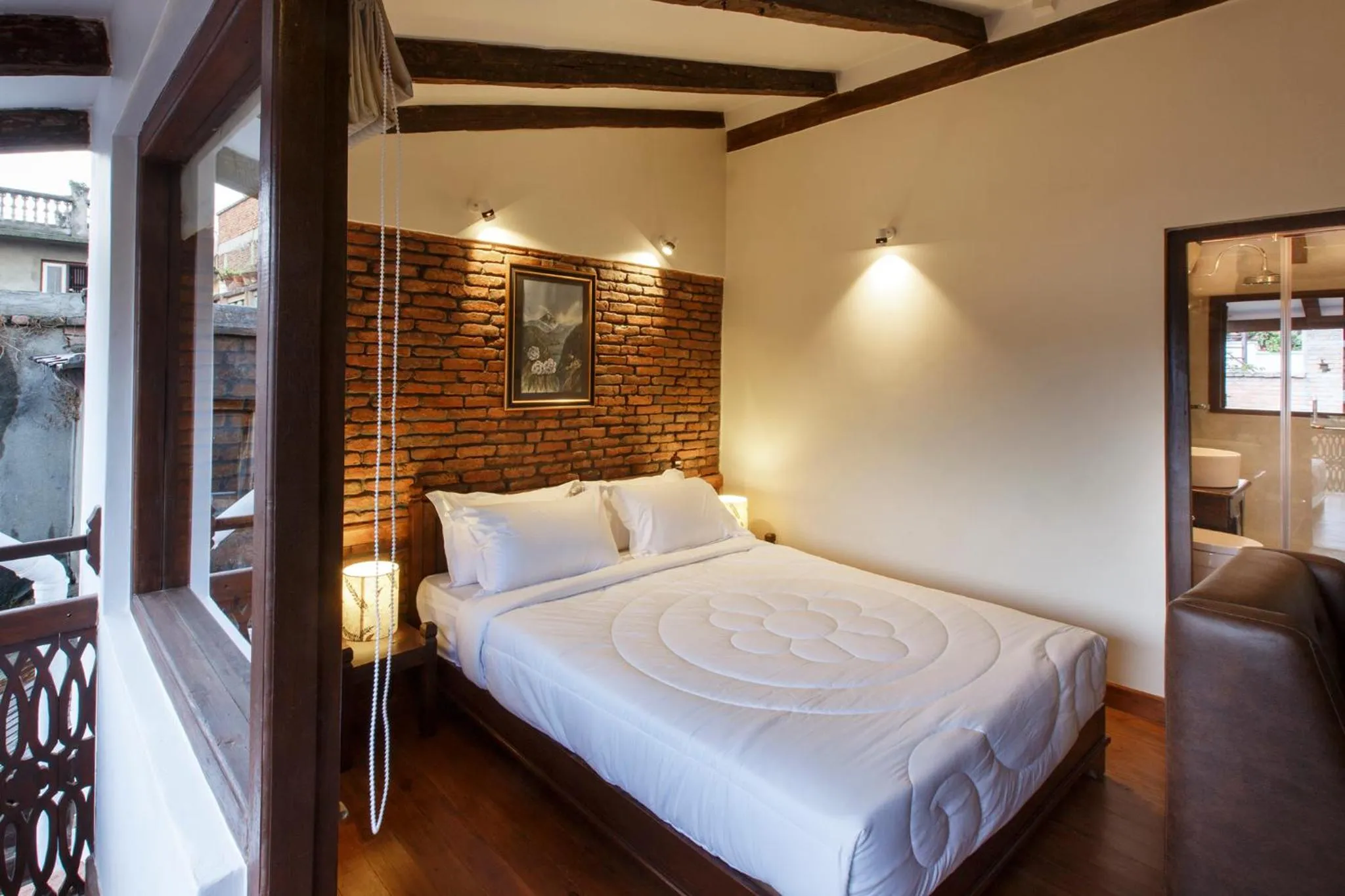 Bed in Hotel Patan House