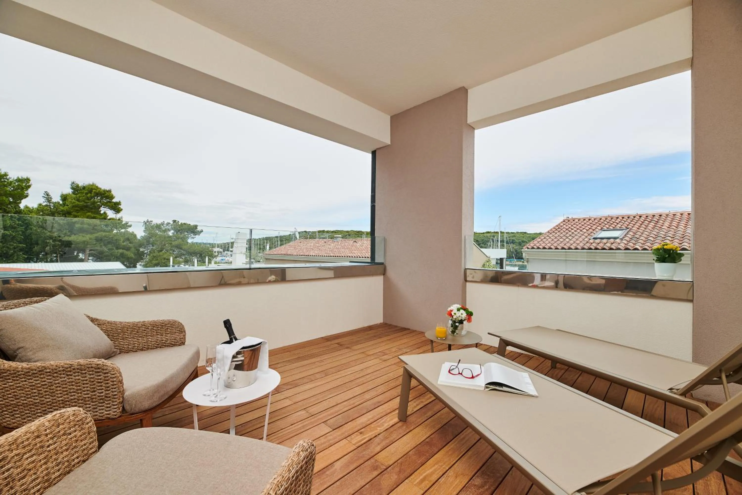 Balcony/Terrace in Ribarska Koliba Resort