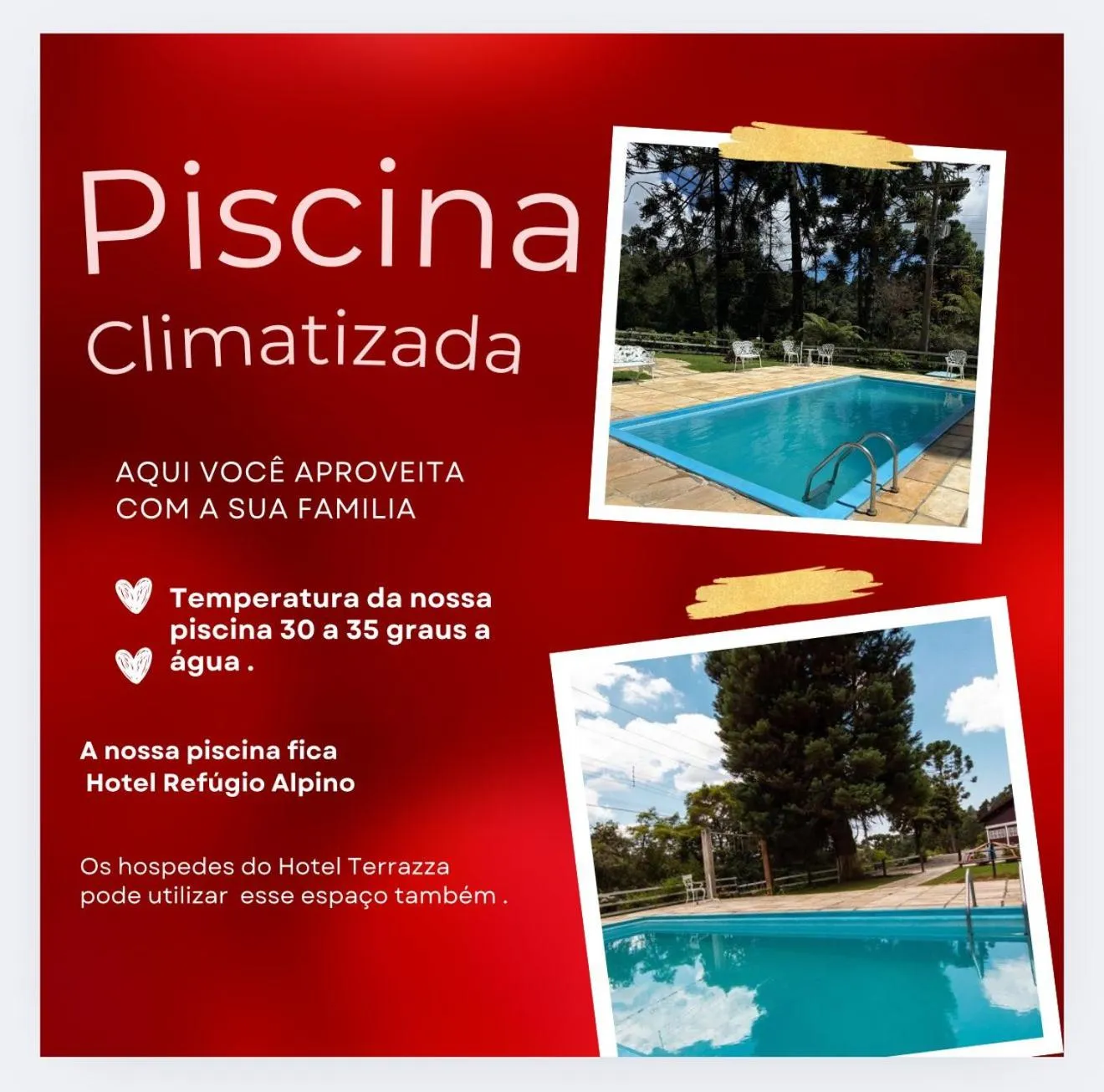 Swimming pool in Hotel Refúgio Alpino