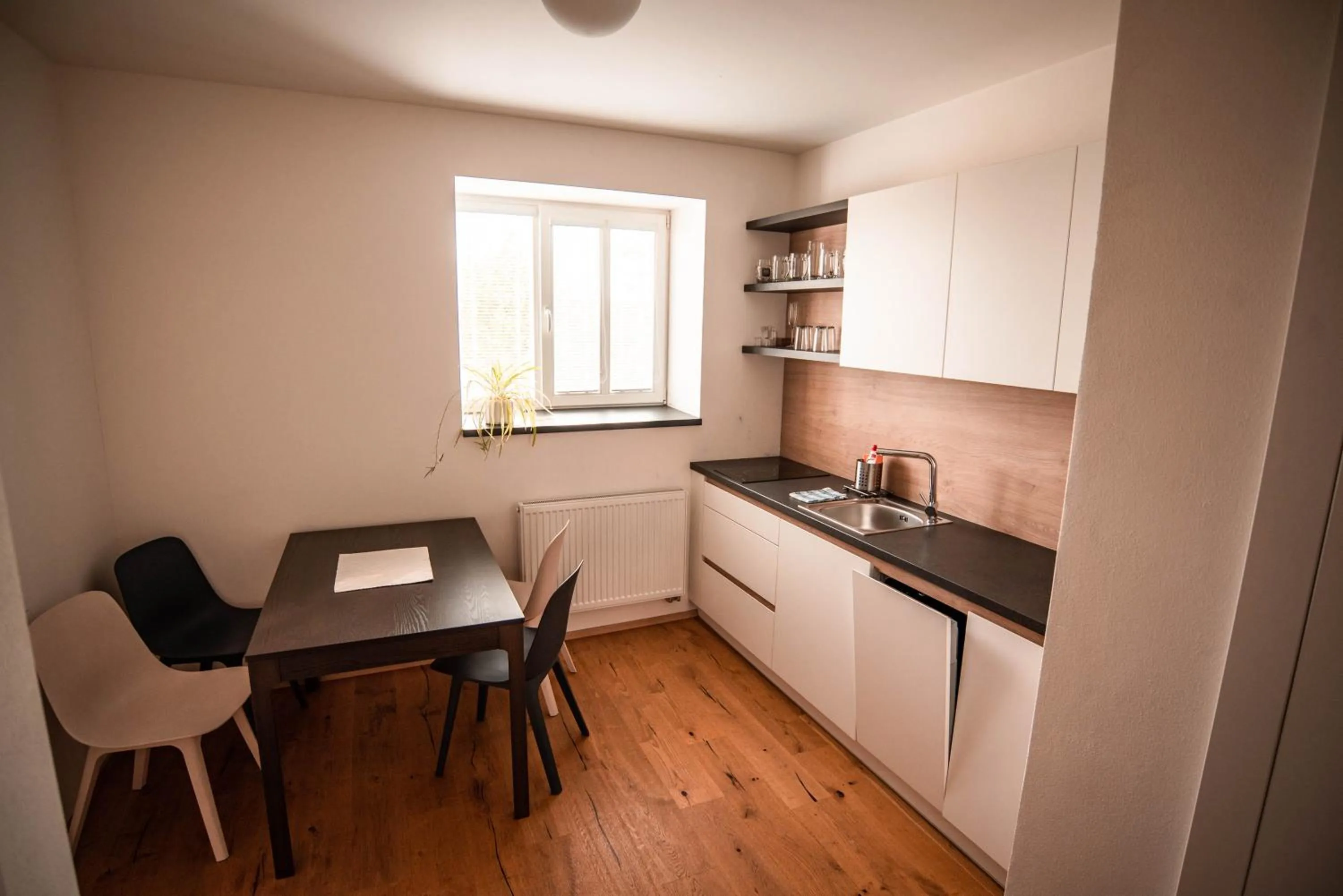 Kitchen or kitchenette in Penzion Panský dvůr Telč