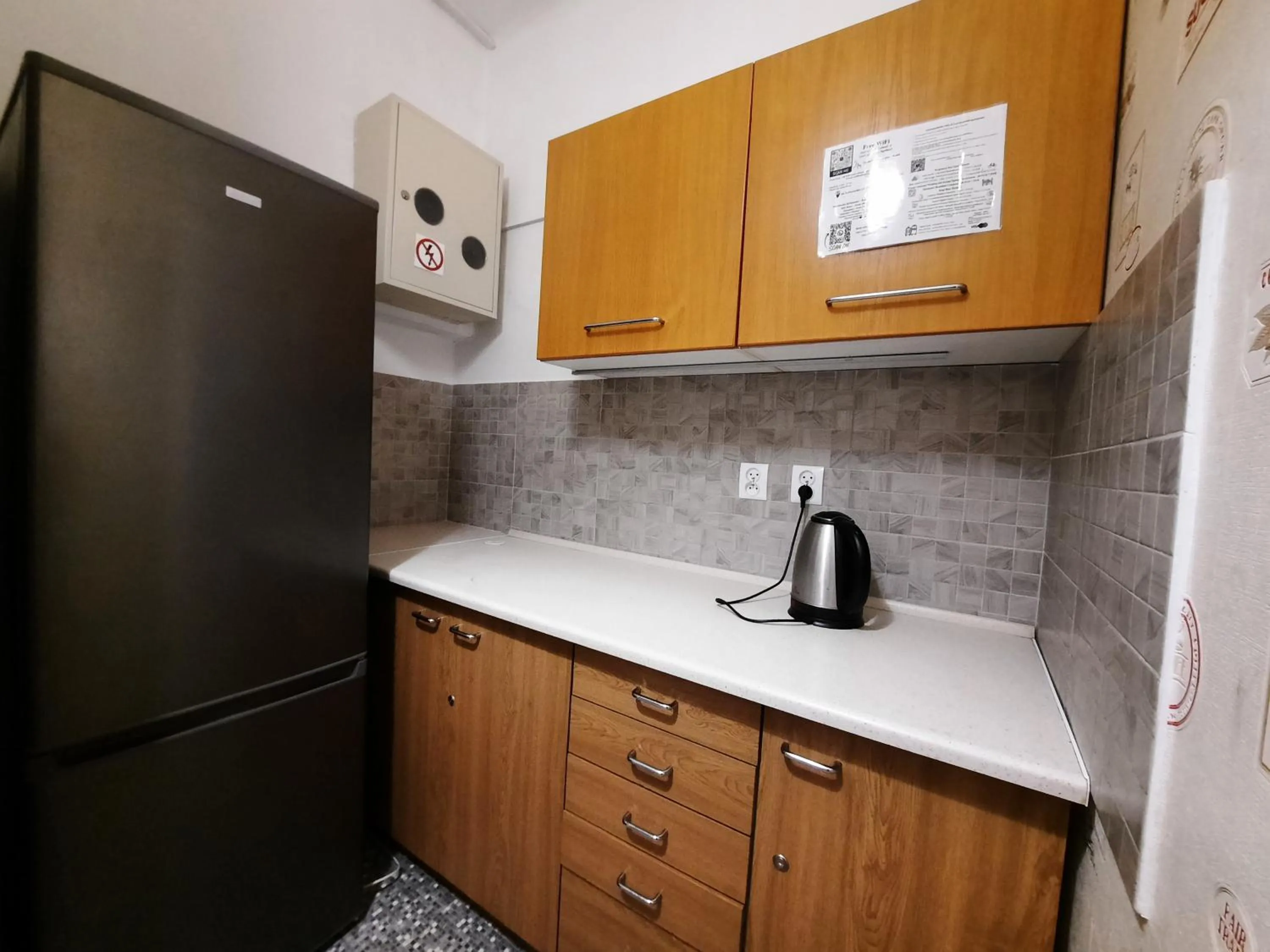 Kitchen or kitchenette in Lorf Hostel&Apartments