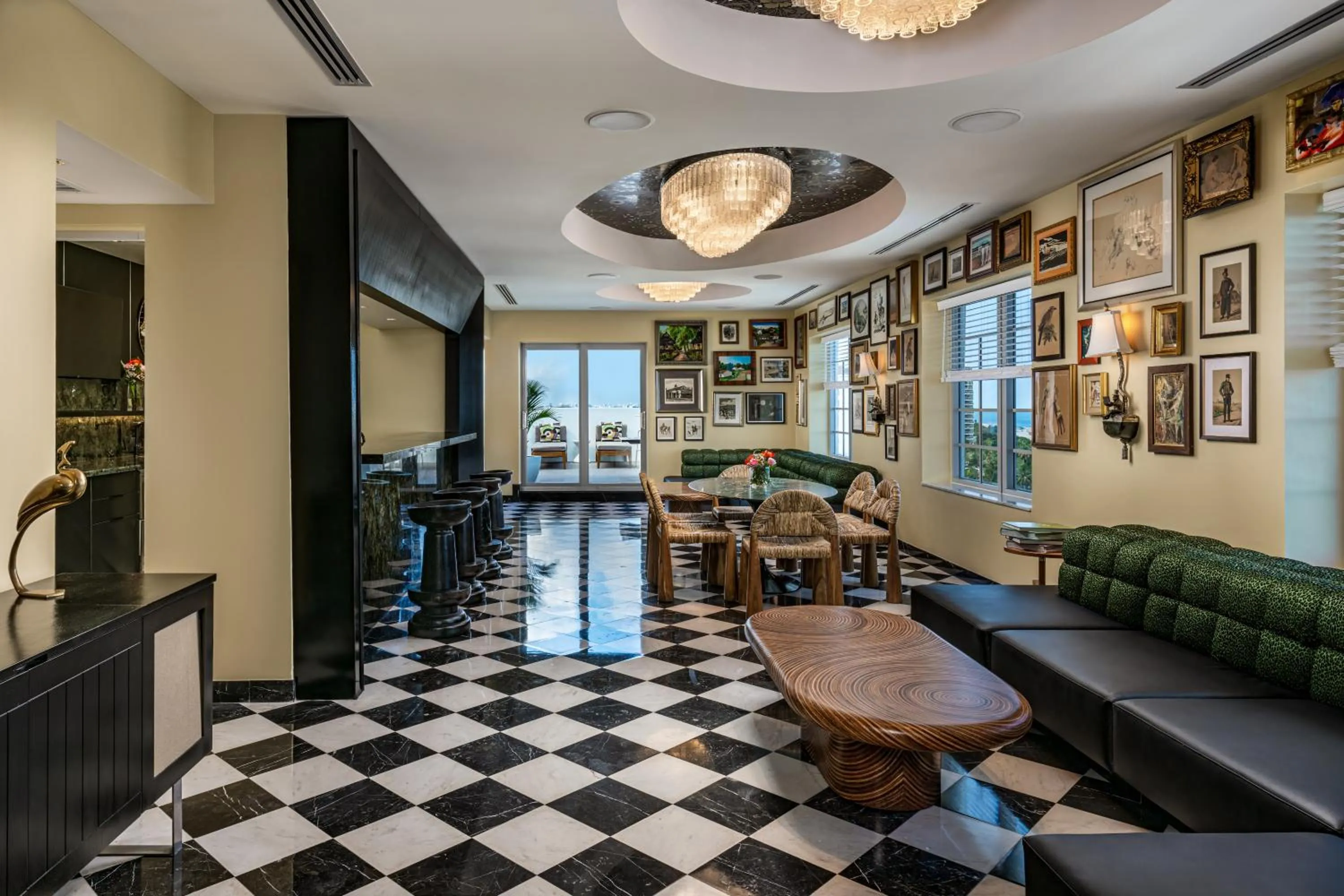 Living room in SLS South Beach