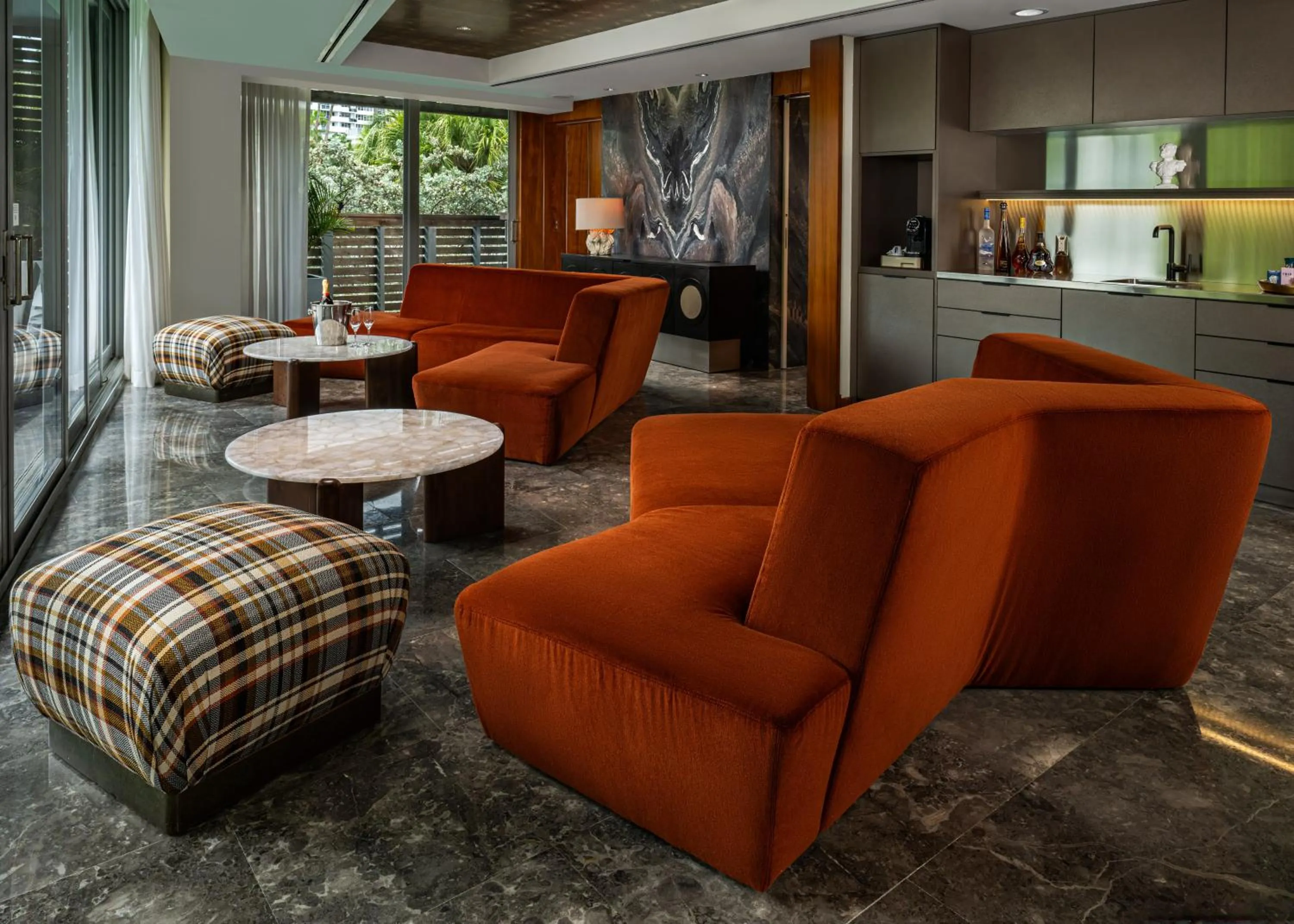 Living room in SLS South Beach