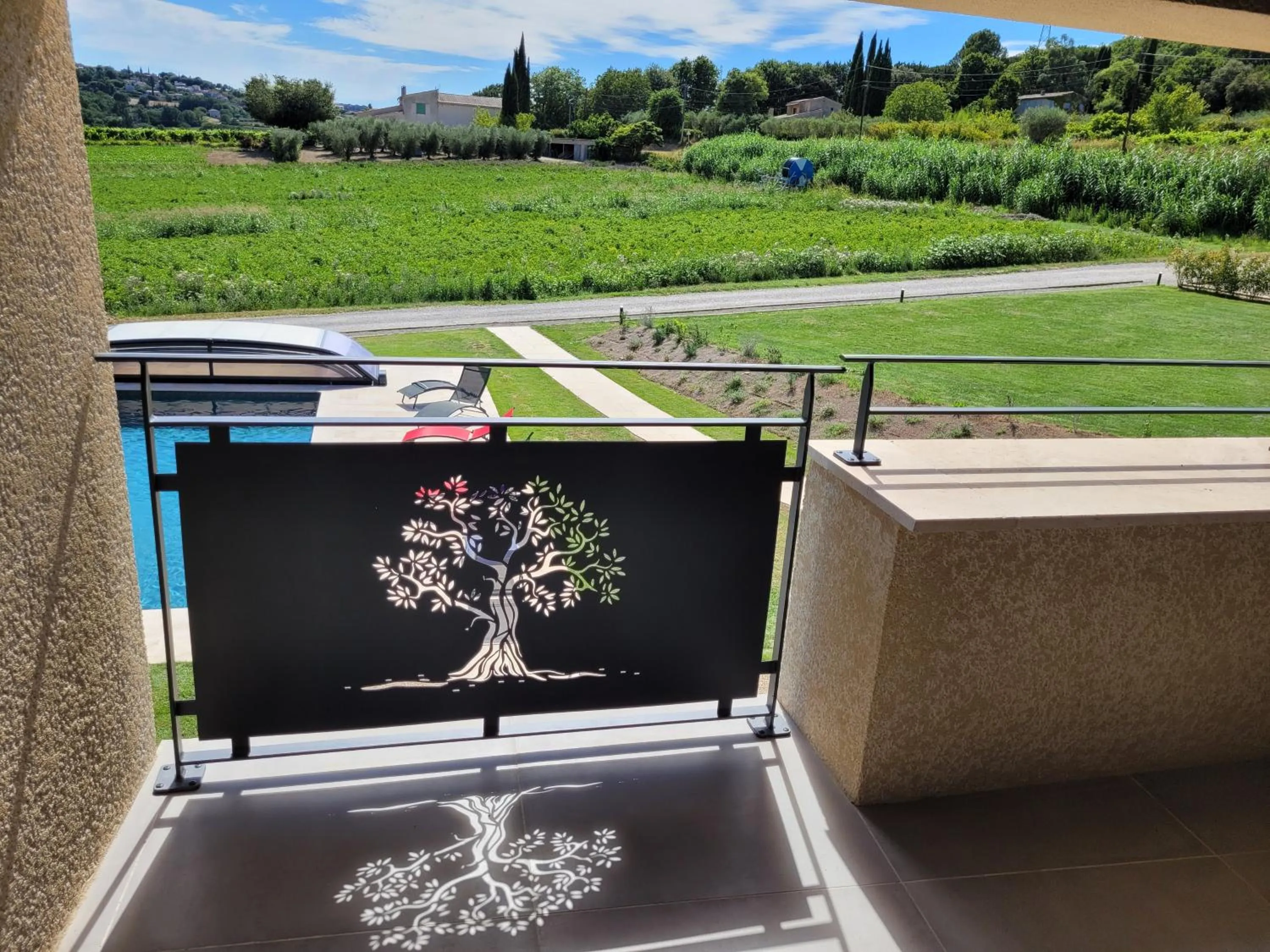 Patio in la bastide de l'adrech