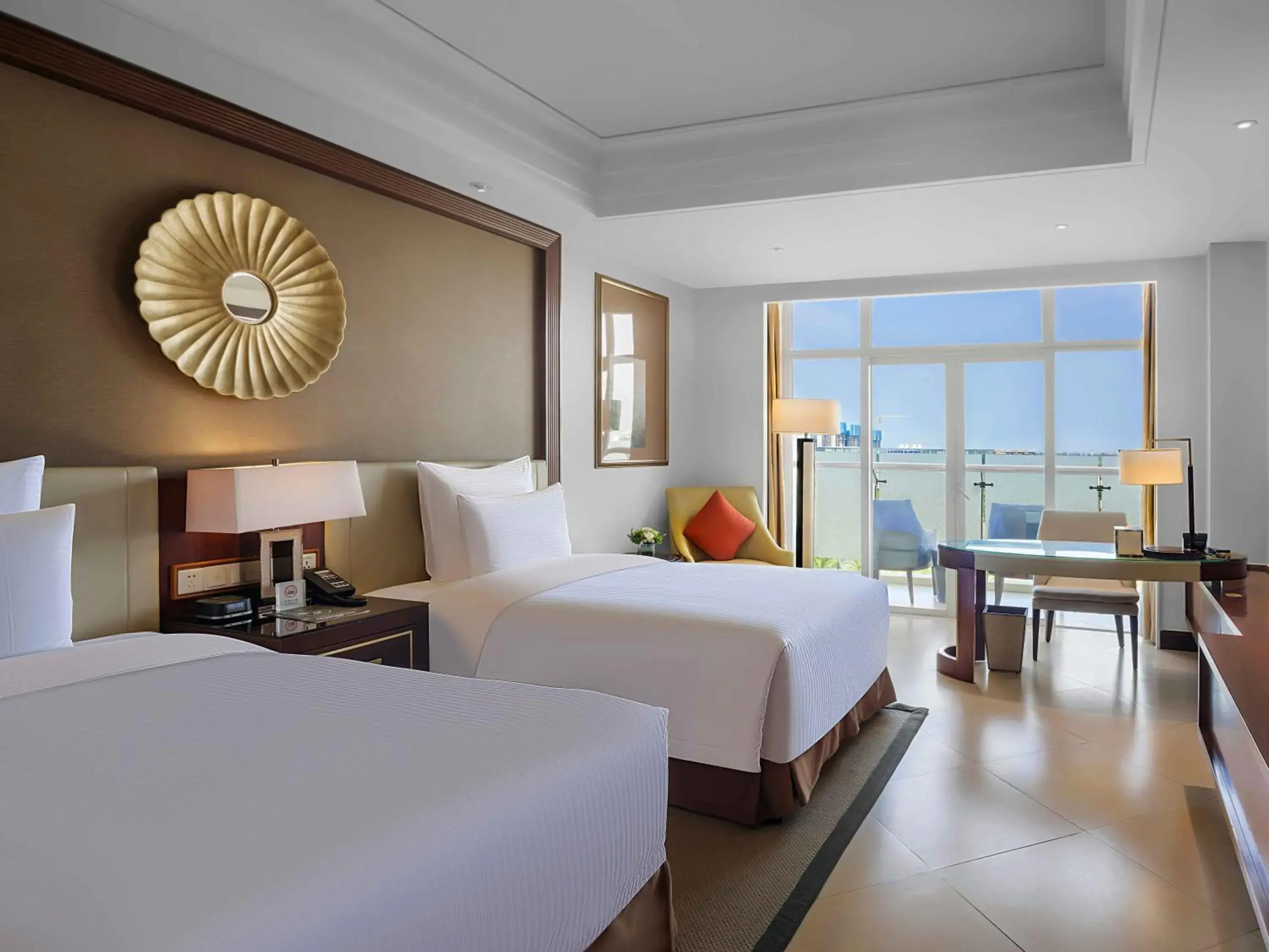 Deluxe Twin Room with Private Balcony and Sea View in Pullman Haikou Deluxe Twin Room with Private Balcony and Sea View in Pullman Haikou