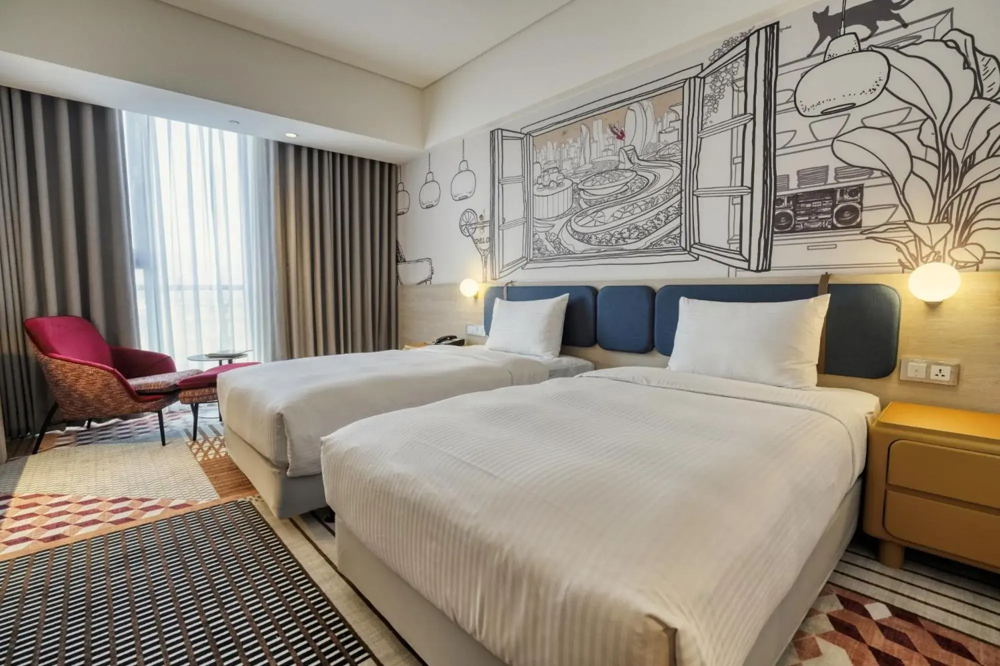 Standard Twin Room in Two Tails Hotel Luzhou Standard Twin Room in Two Tails Hotel Luzhou