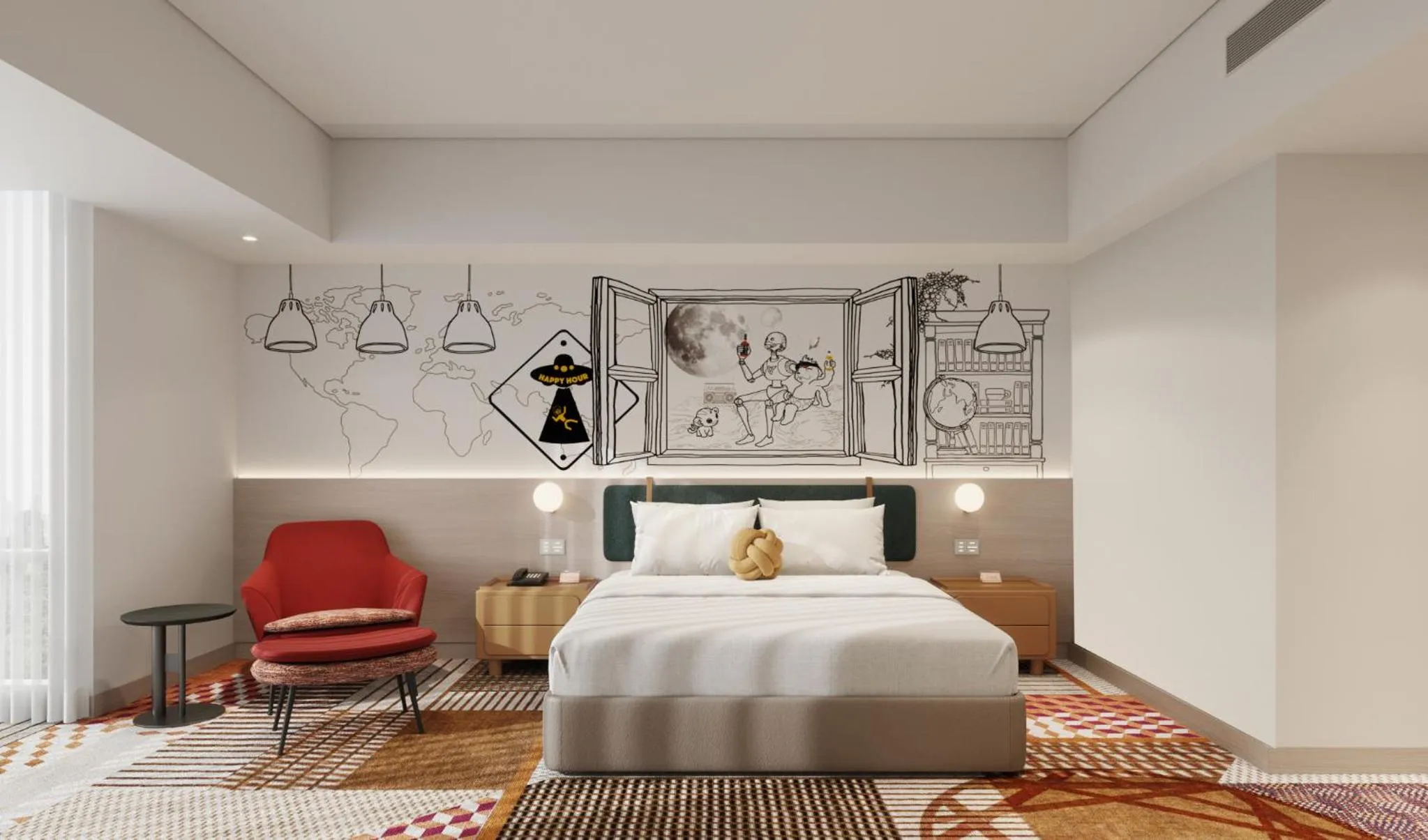 Photo of the whole room, Bed in Two Tails Hotel Luzhou