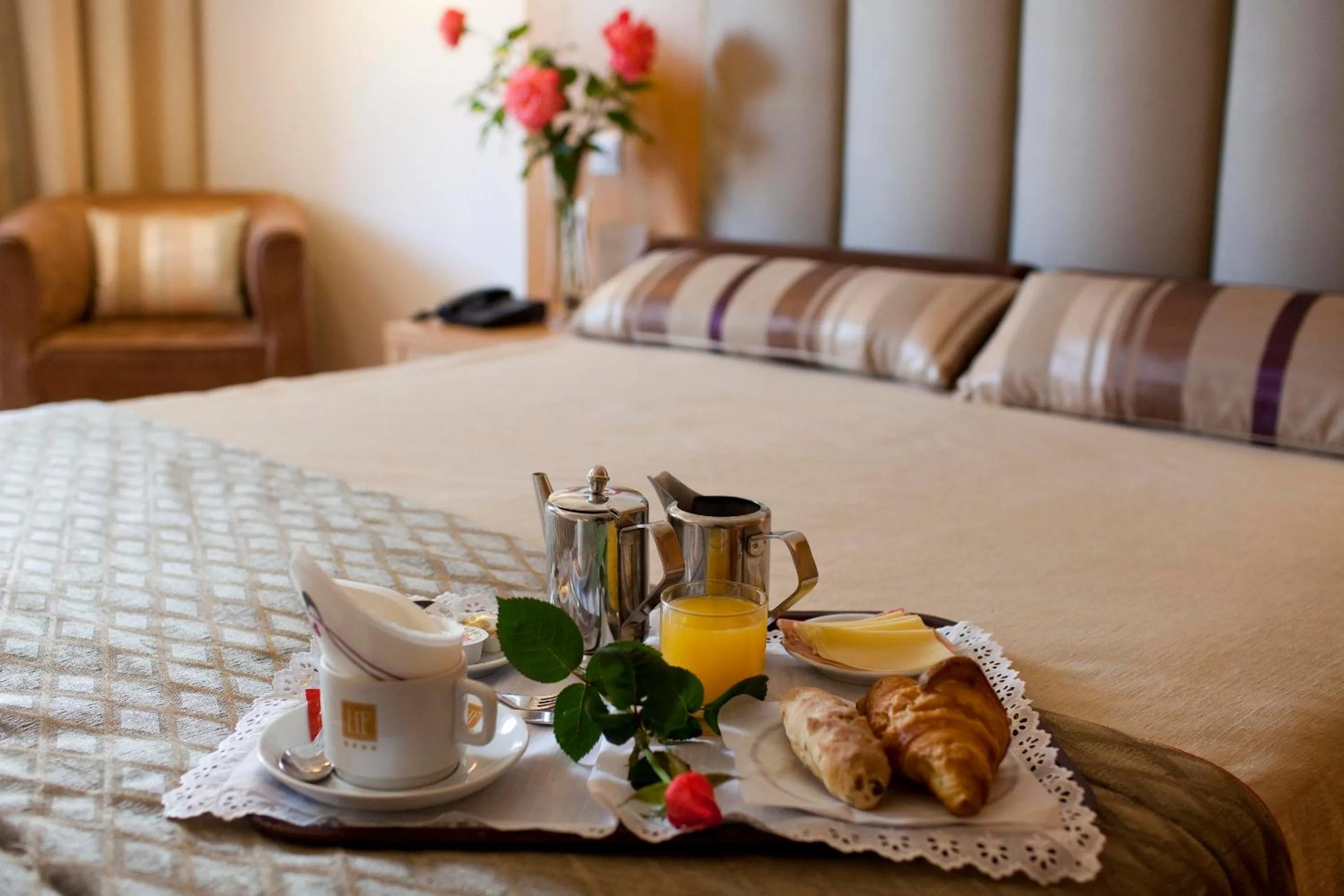 Bed in Hotel Fatima Center