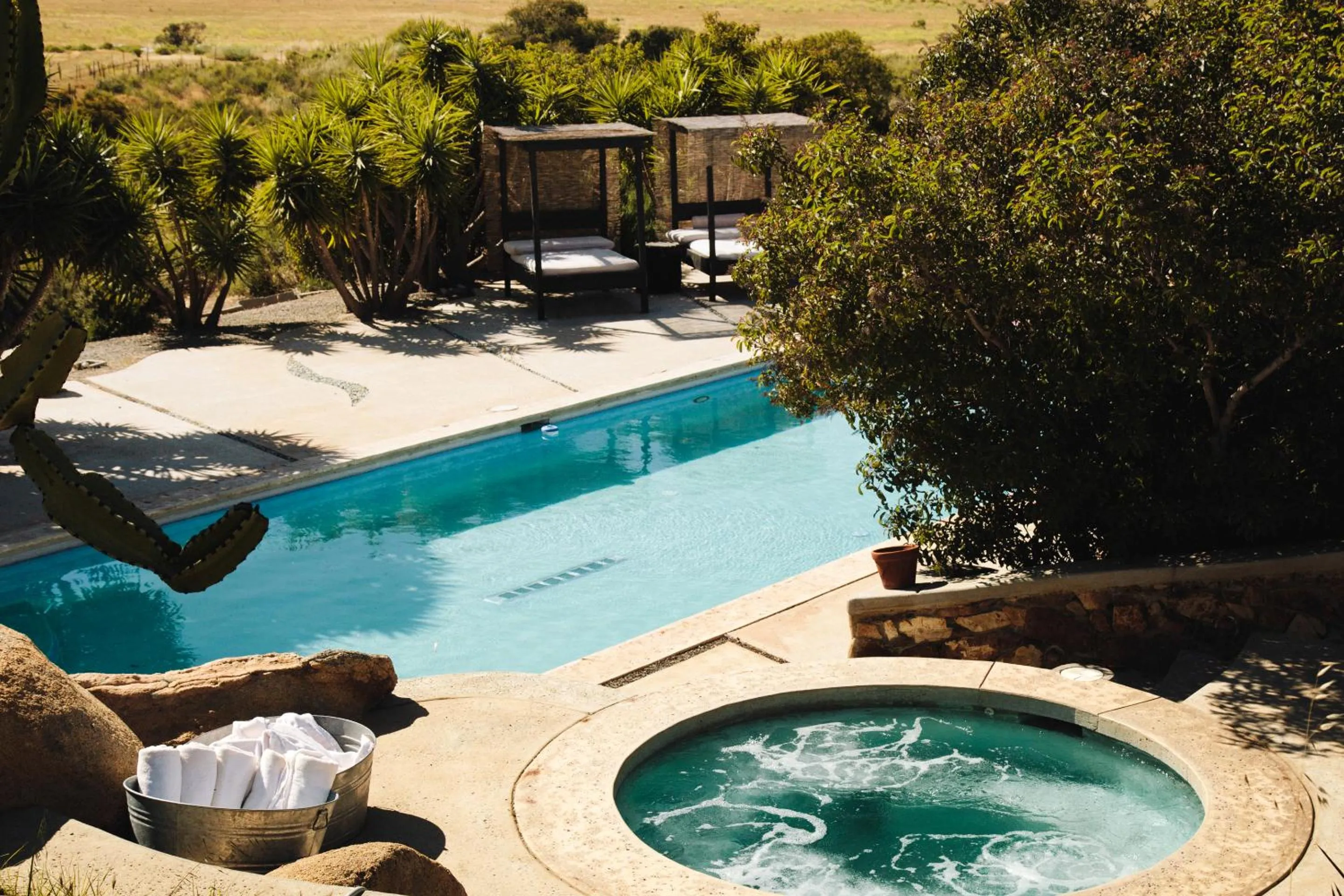 Pool view in La Villa del Valle