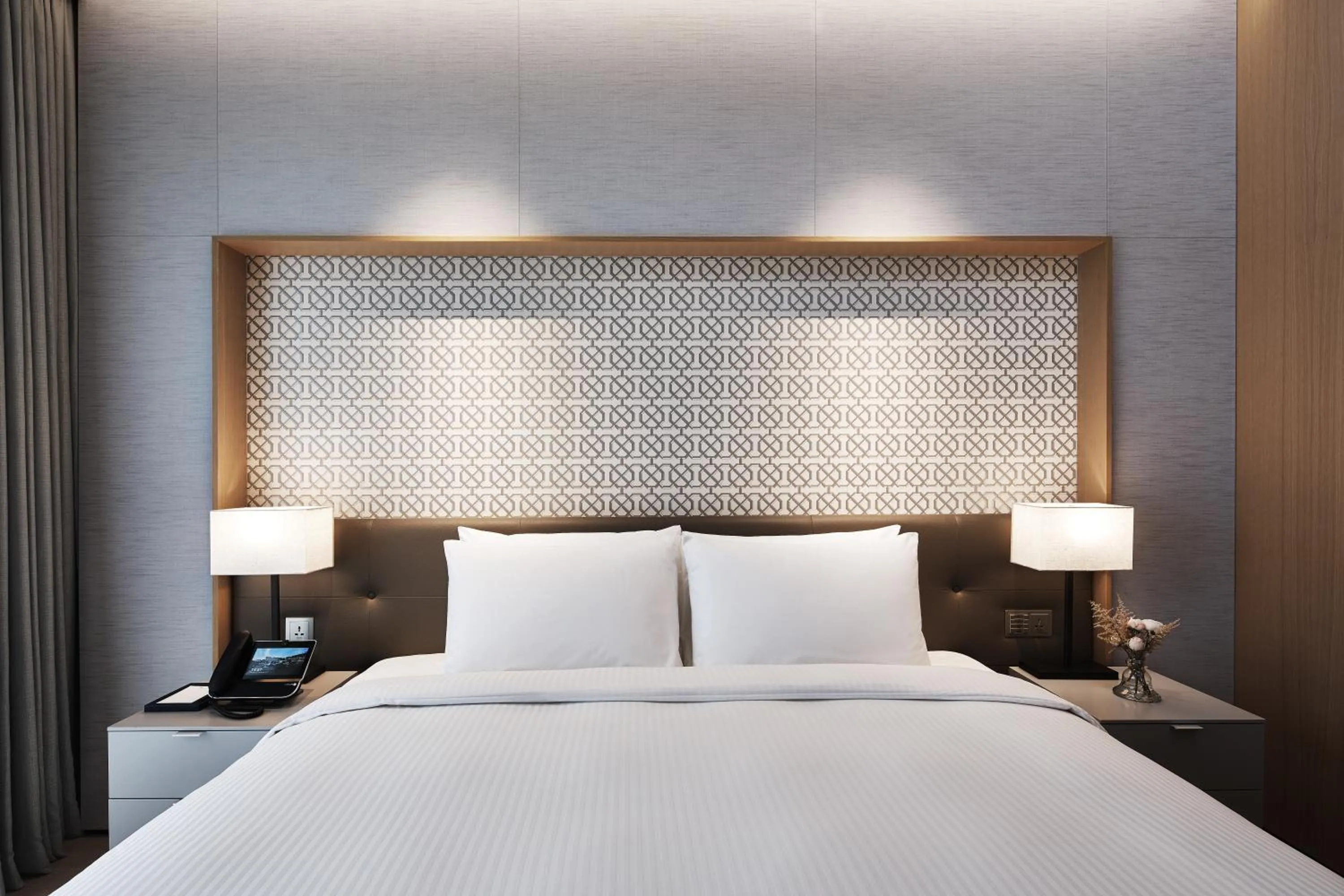 Bed in Shinhwa Jeju Shinhwa World Hotels