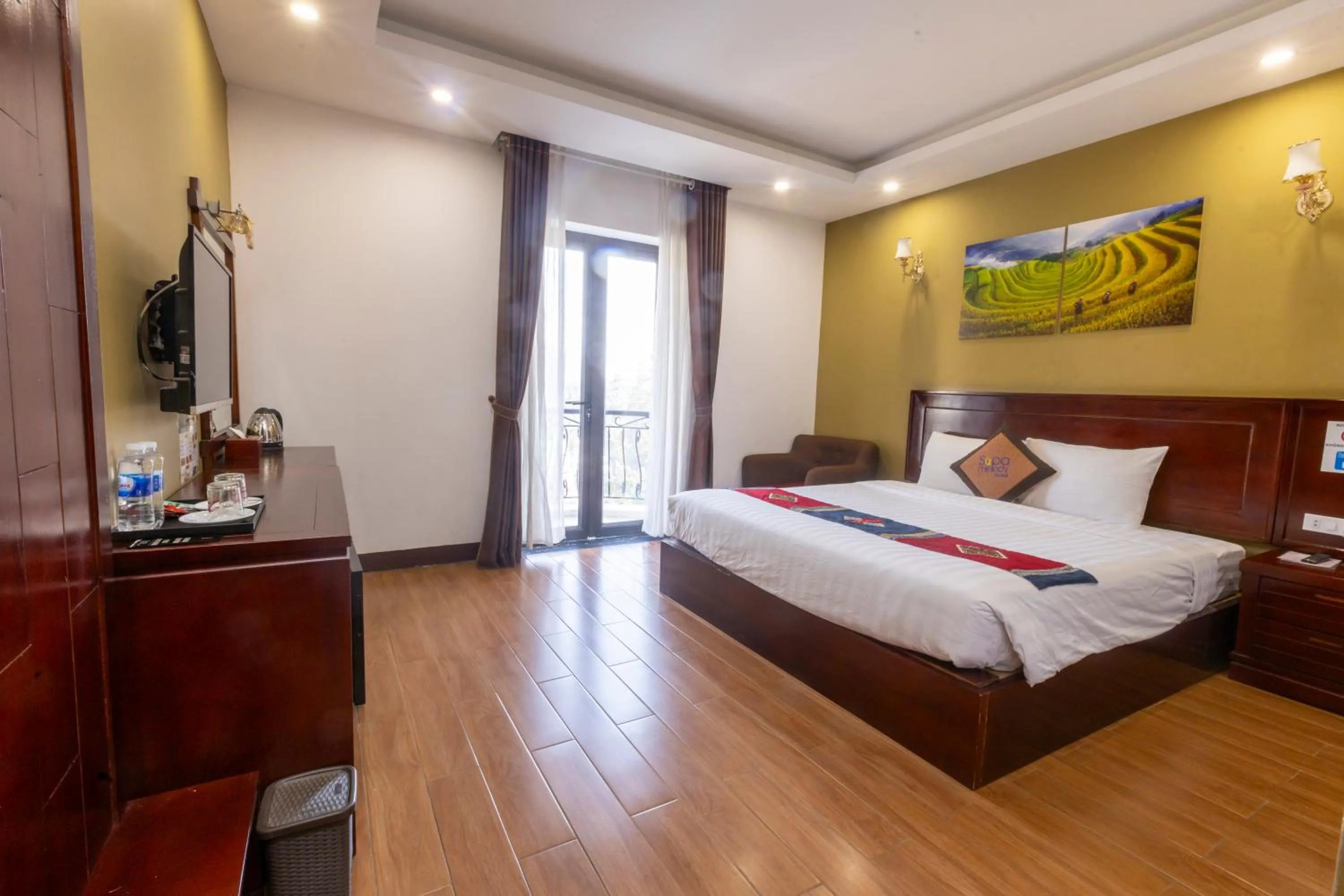 Bed in Sapa Melody Hotel