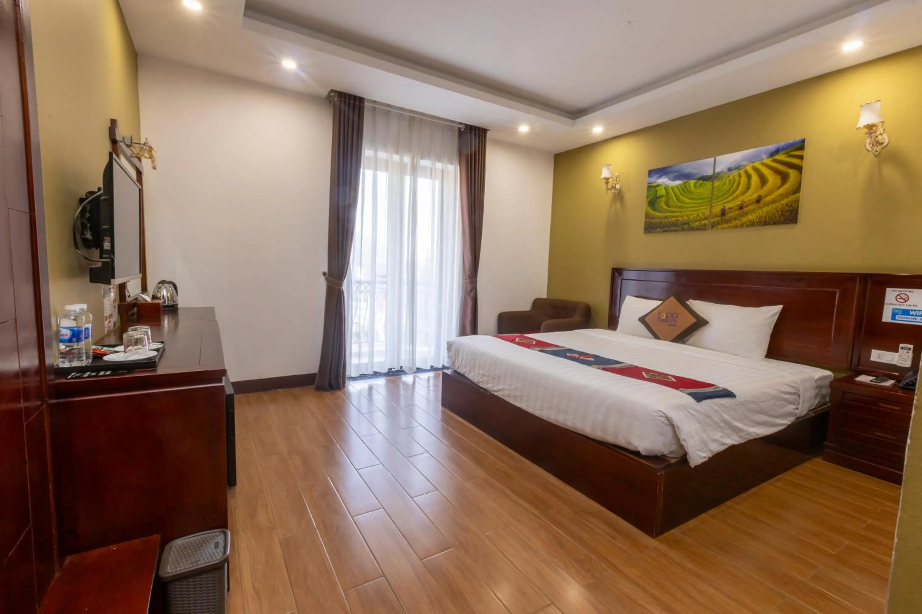 Bed in Sapa Melody Hotel